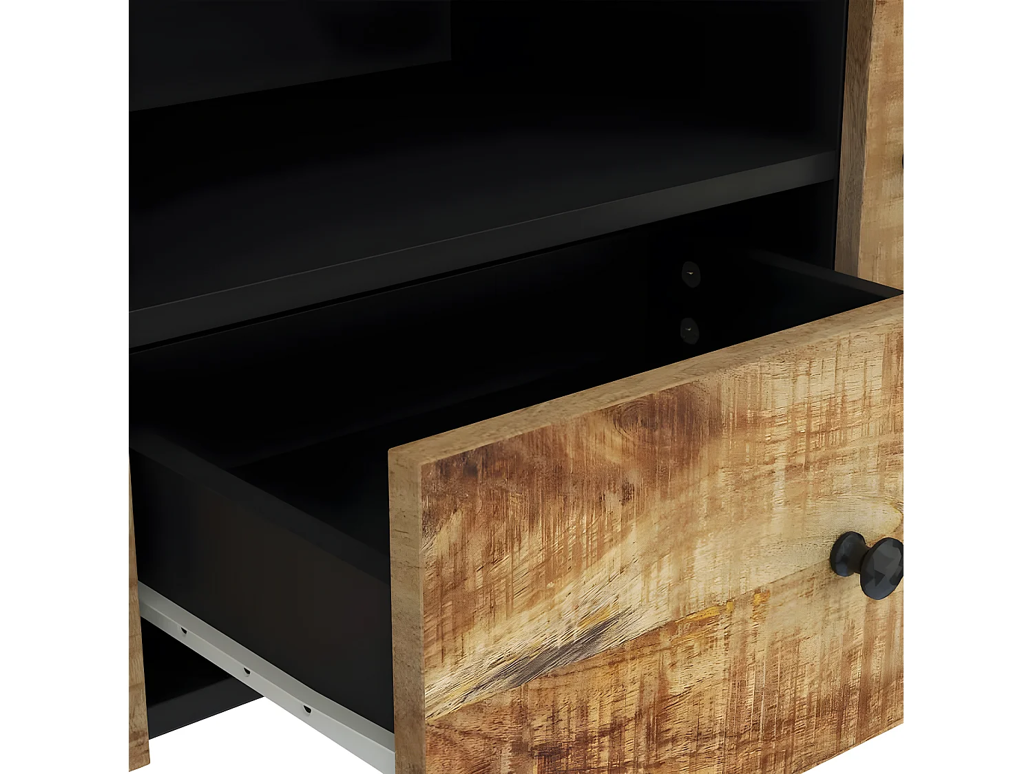 Meuble TV 105x33,5x46 cm bois de manguier et d'ingénierie