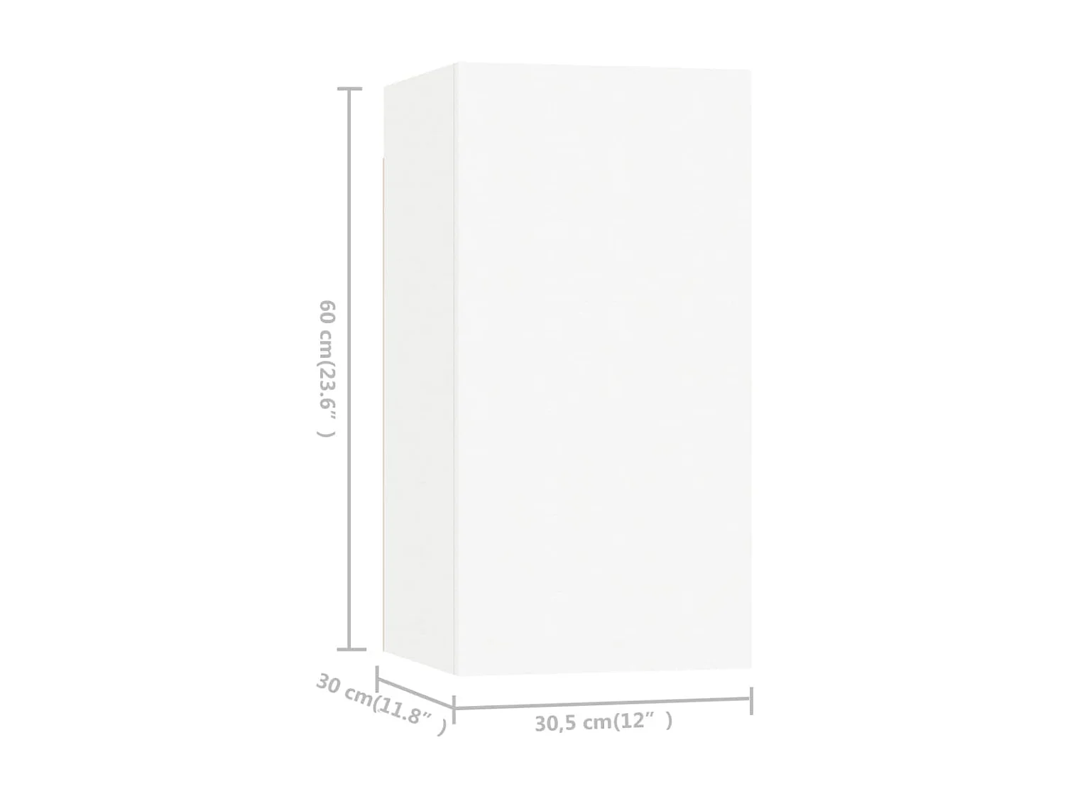 Mobile TV 7 pz Bianco 30,5x30x60 cm Truciolato