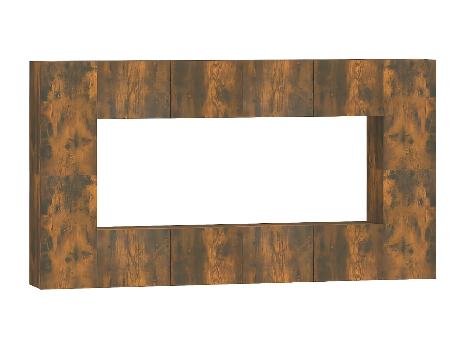 8-delig TV-meubelset Gerookt eiken Bewerkt hout