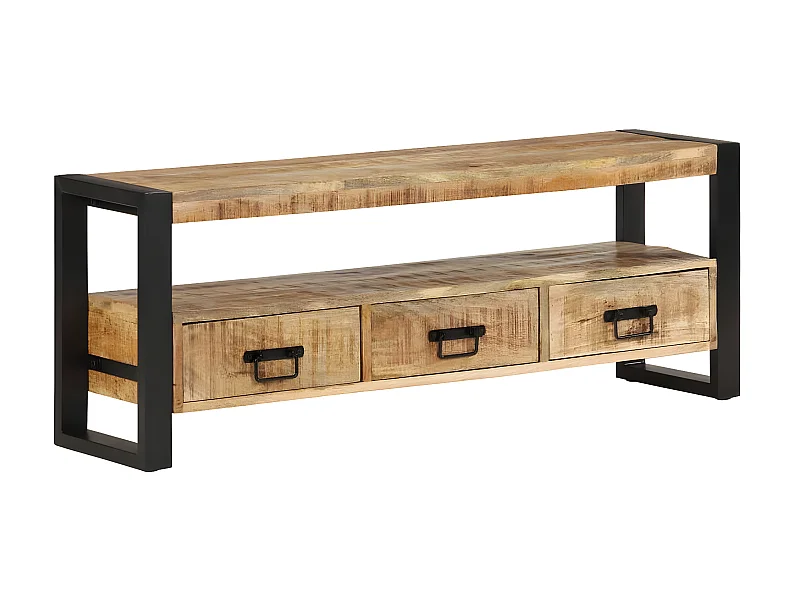 Mobile TV 120x30x45 cm Legno massello di mango