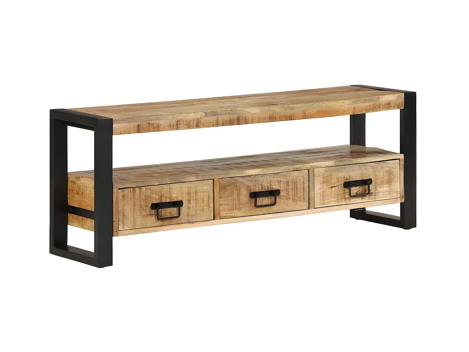 Meuble TV 120x30x45 cm Bois massif de manguier