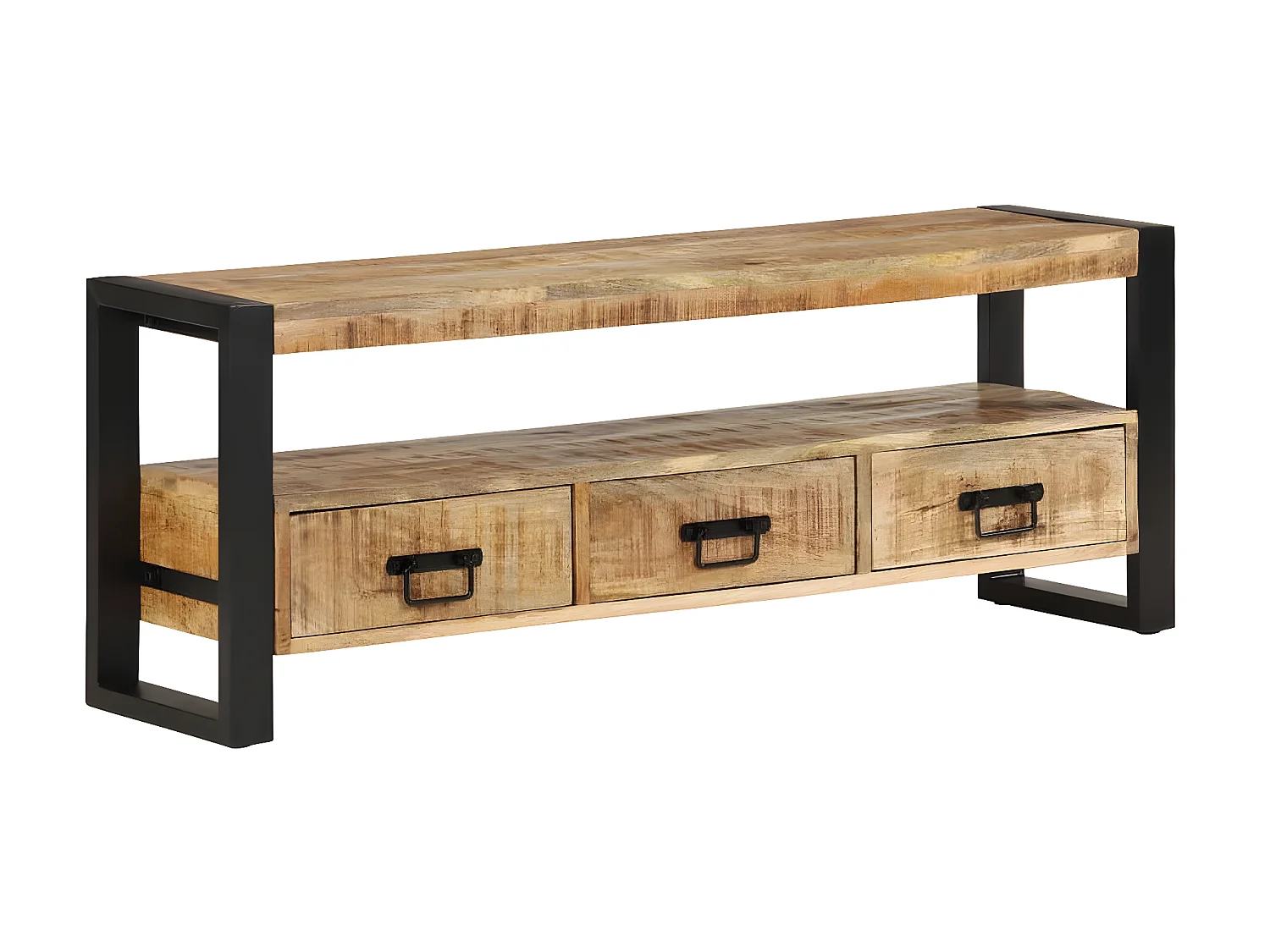 Meuble TV 120x30x45 cm Bois massif de manguier