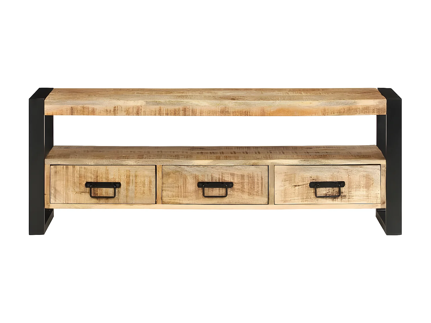 Meuble TV 120x30x45 cm Bois massif de manguier