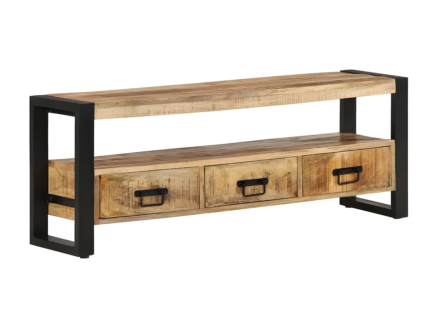 Meuble TV 120x30x45 cm Bois massif de manguier