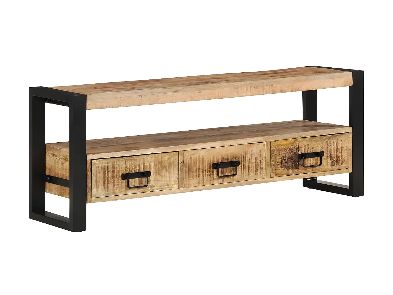 Meuble TV 120x30x45 cm Bois massif de manguier