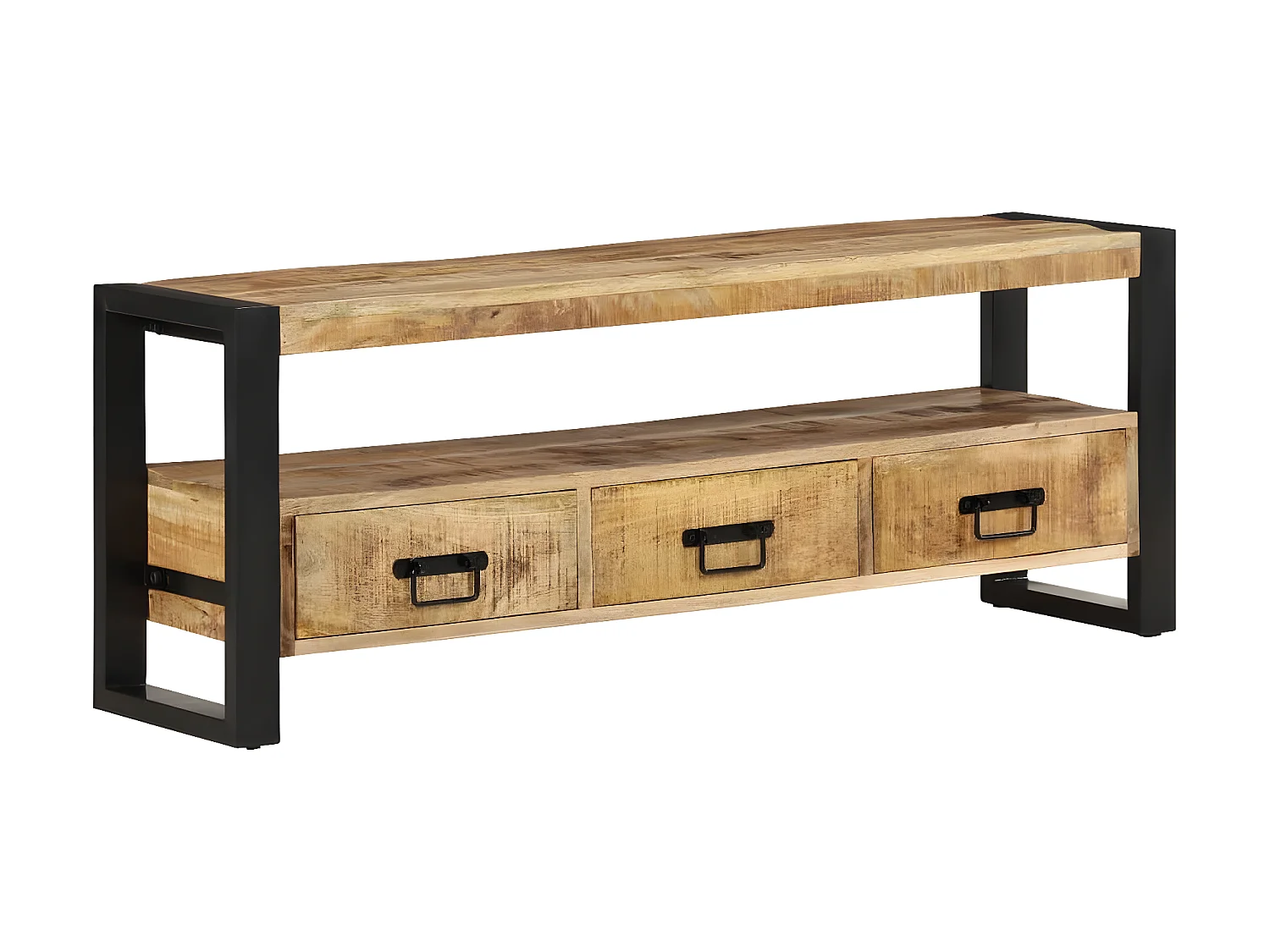 Meuble TV 120x30x45 cm Bois massif de manguier