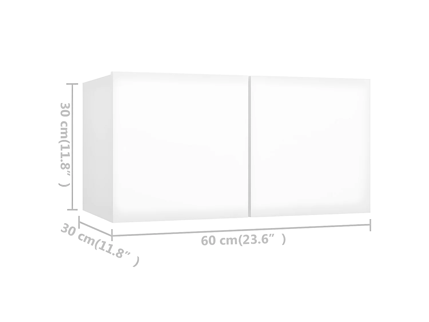Ensemble de meuble TV 4 pcs Blanc Aggloméré