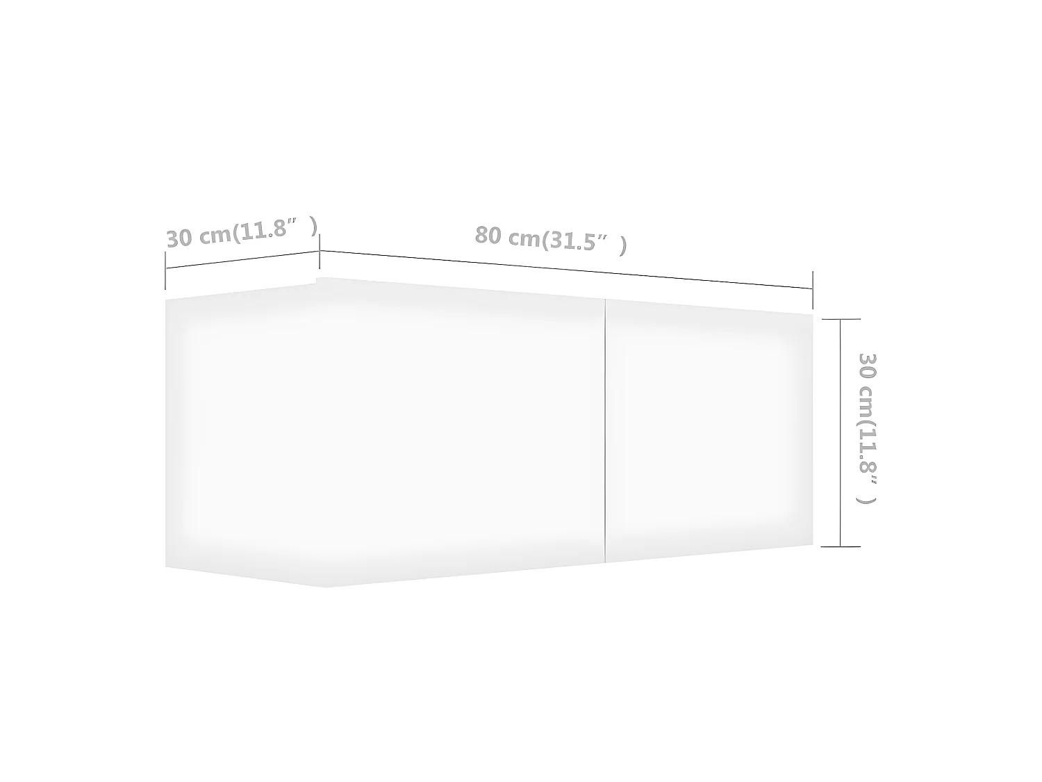 Ensemble de meuble TV 4 pcs Blanc Aggloméré