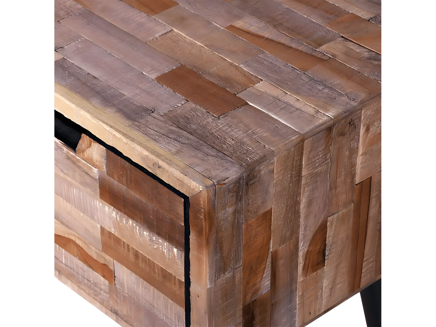 Consolle TV con 4 cassetti Legno di teak riciclato