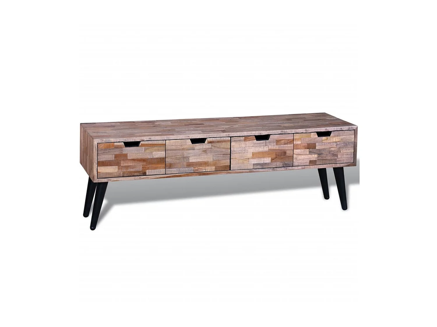 Table console TV avec 4 tiroirs Bois de teck recyclé
