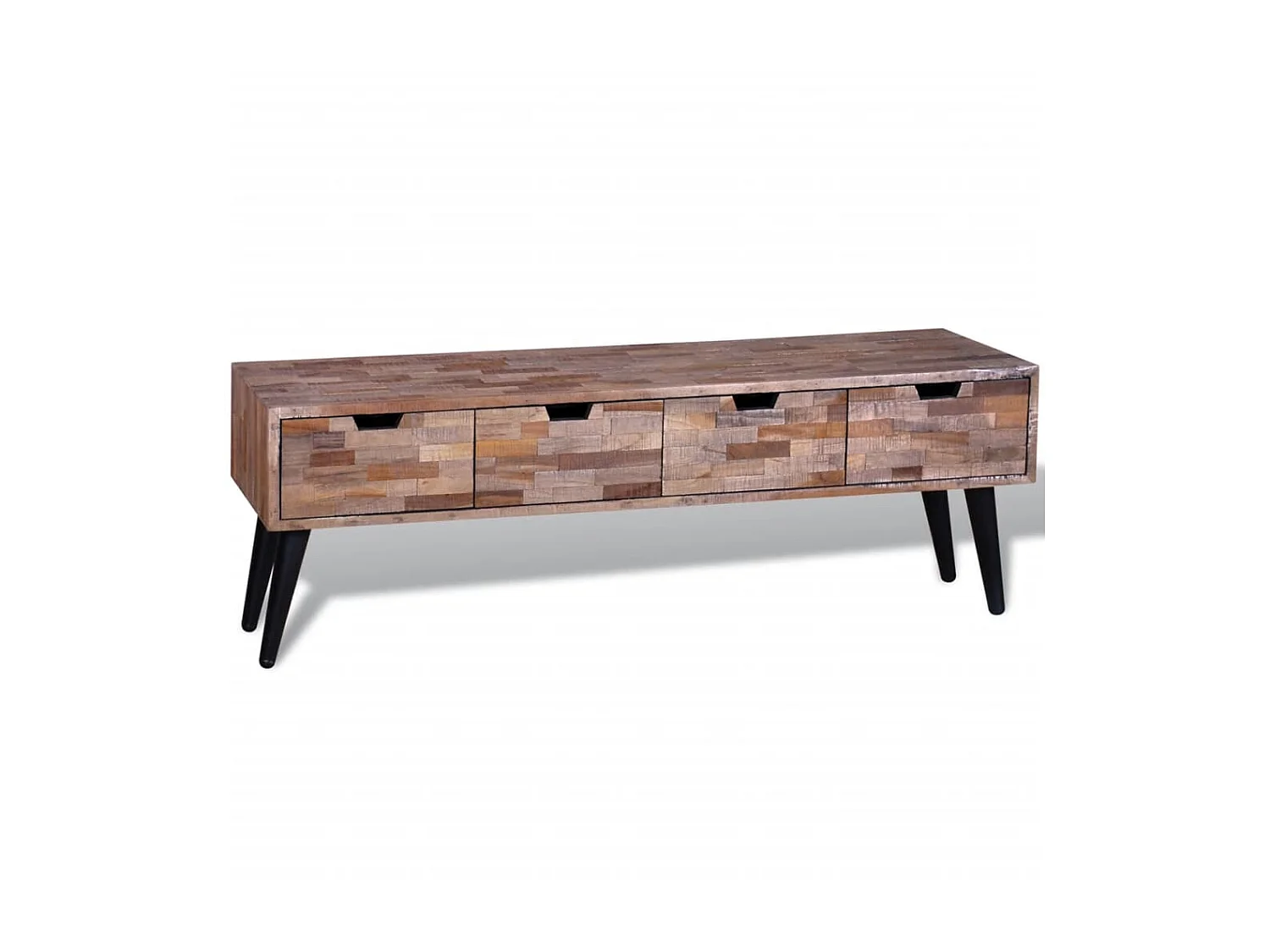 Table console TV avec 4 tiroirs Bois de teck recyclé