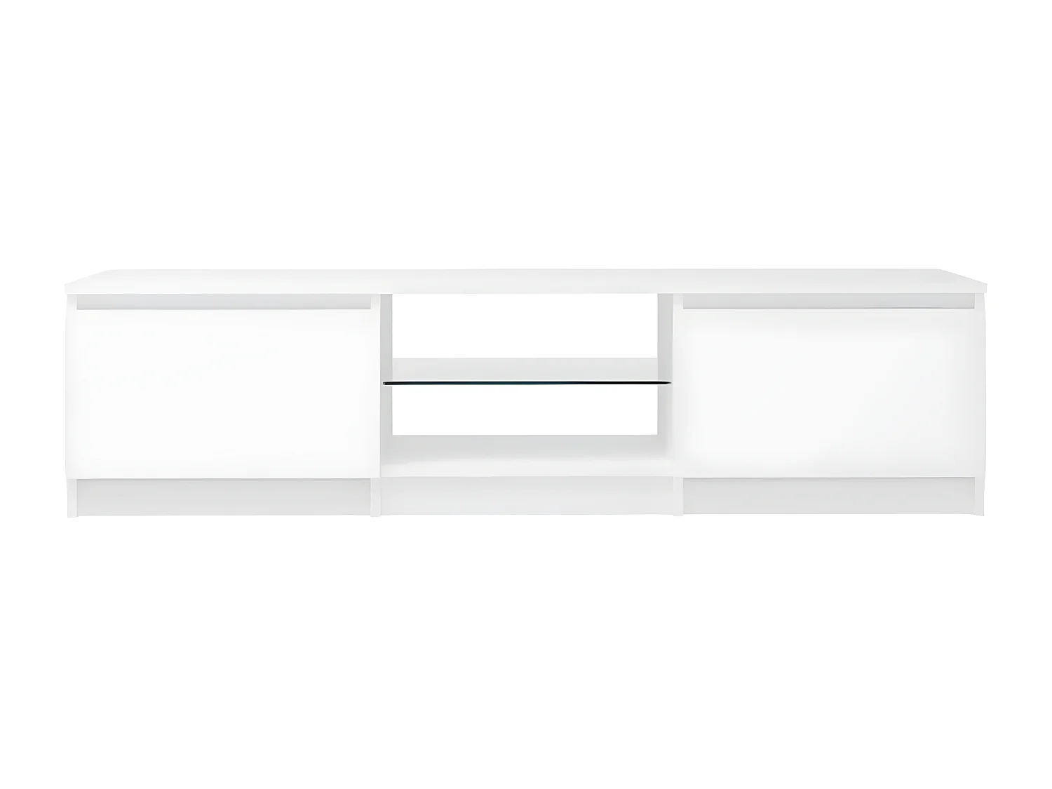 Meuble TV avec lumières LED blanc 140x40x35,5 cm