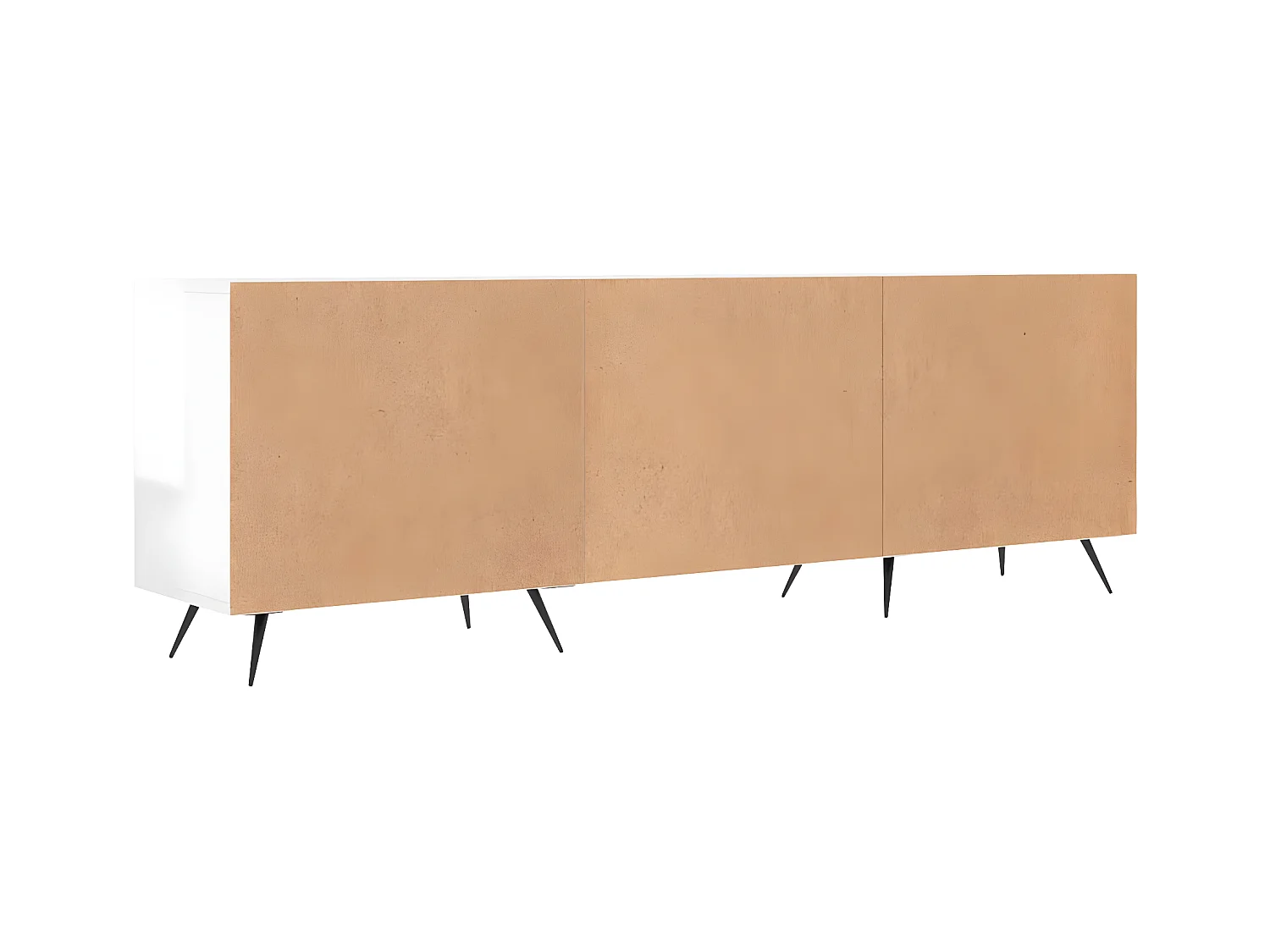 Glanzend wit tv-meubel 150x30x50 cm samengesteld hout