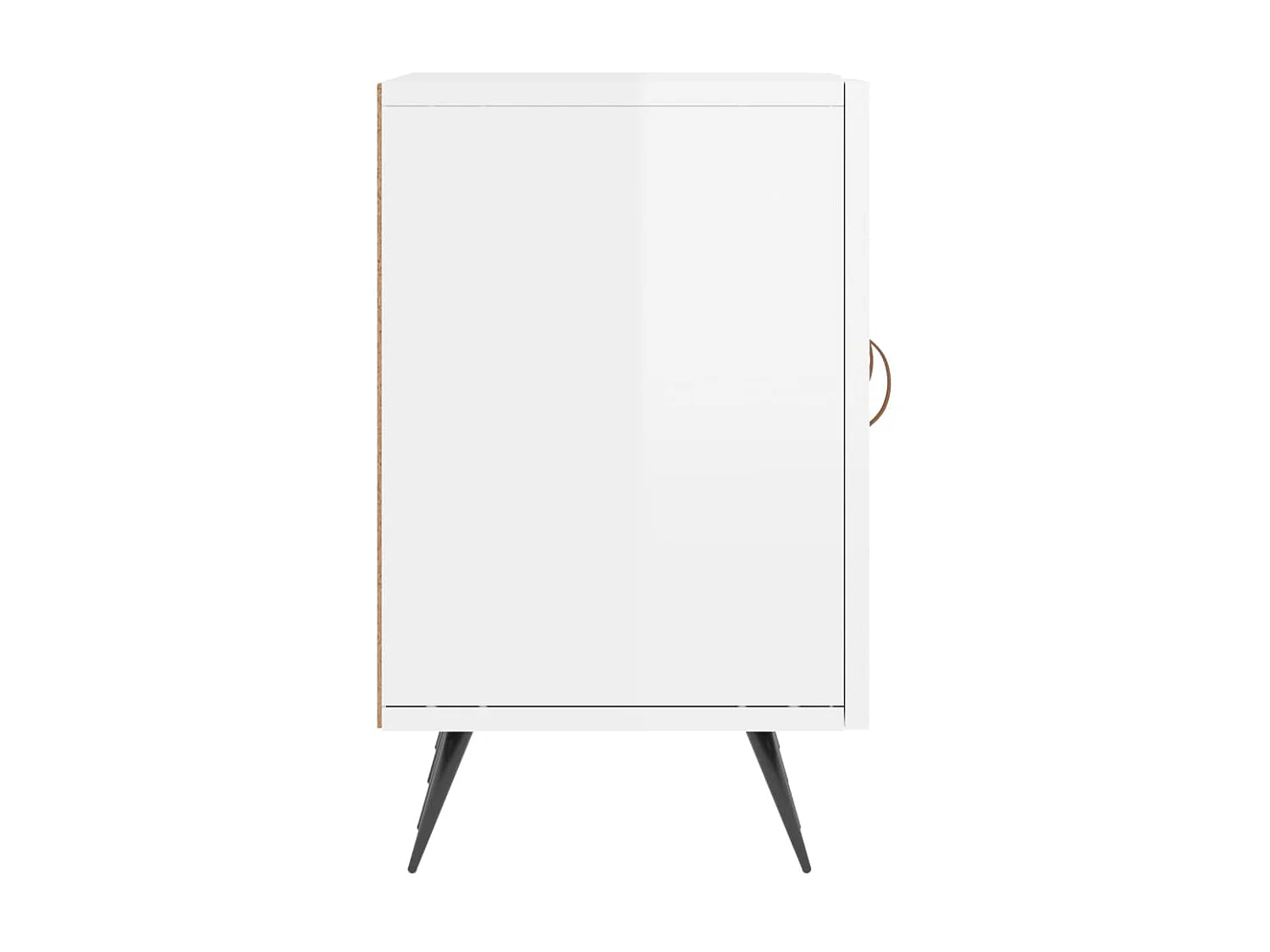 Meuble TV blanc brillant 150x30x50 cm bois d'ingénierie