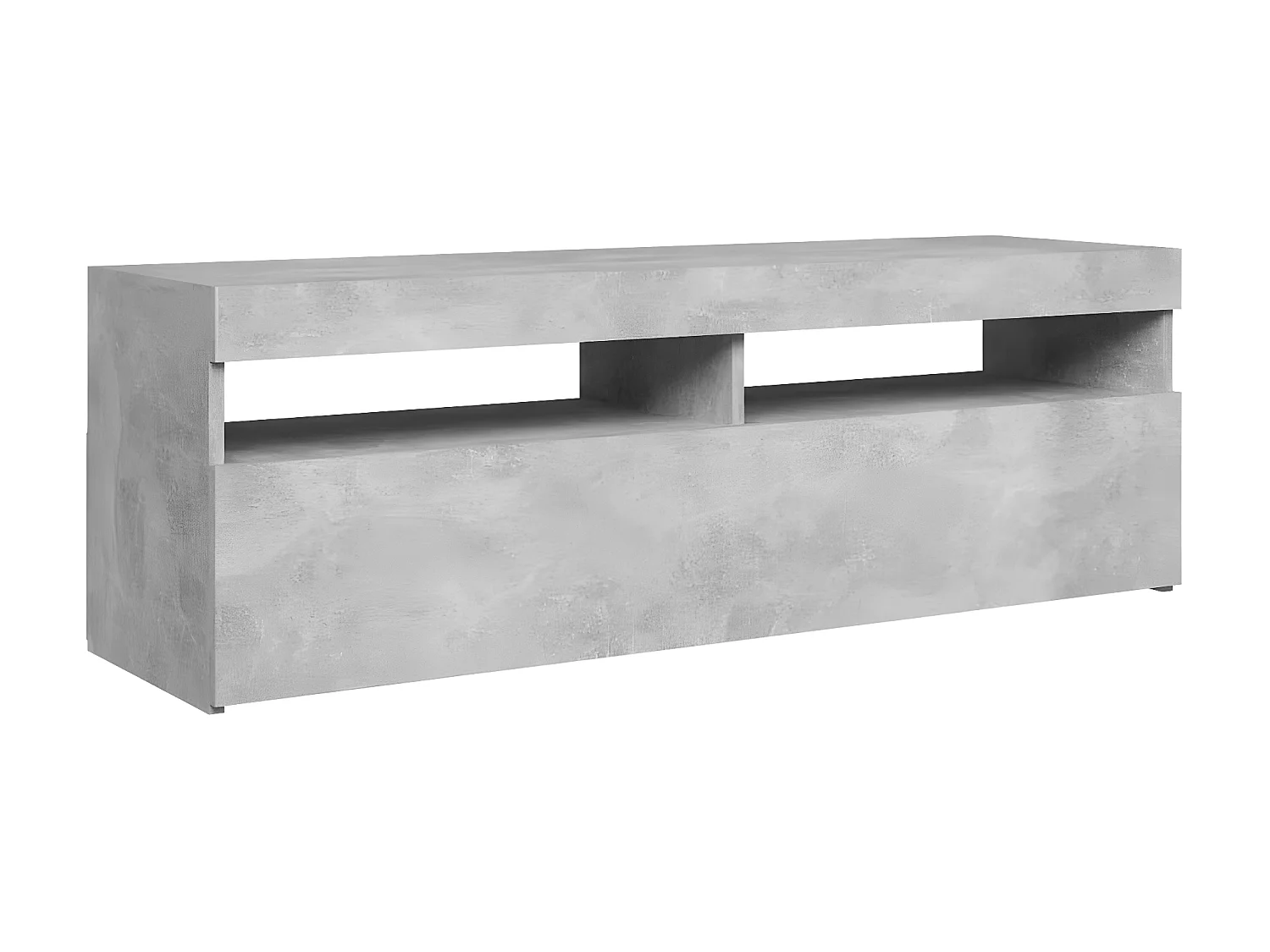 Meuble TV avec lumières LED gris béton 120x35x40 cm