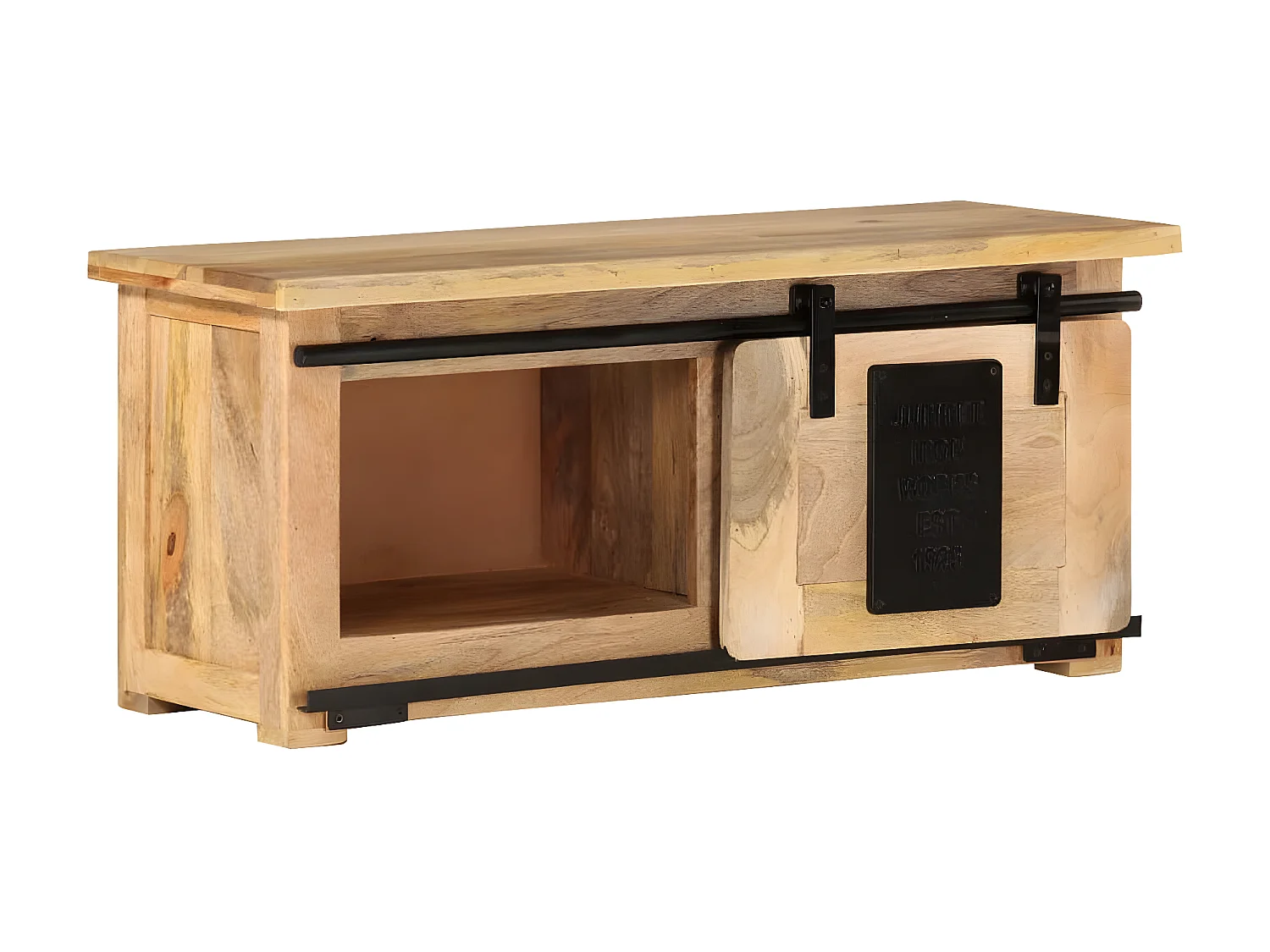 TV-Schrank 90x35x40 cm Massives Mangoholz