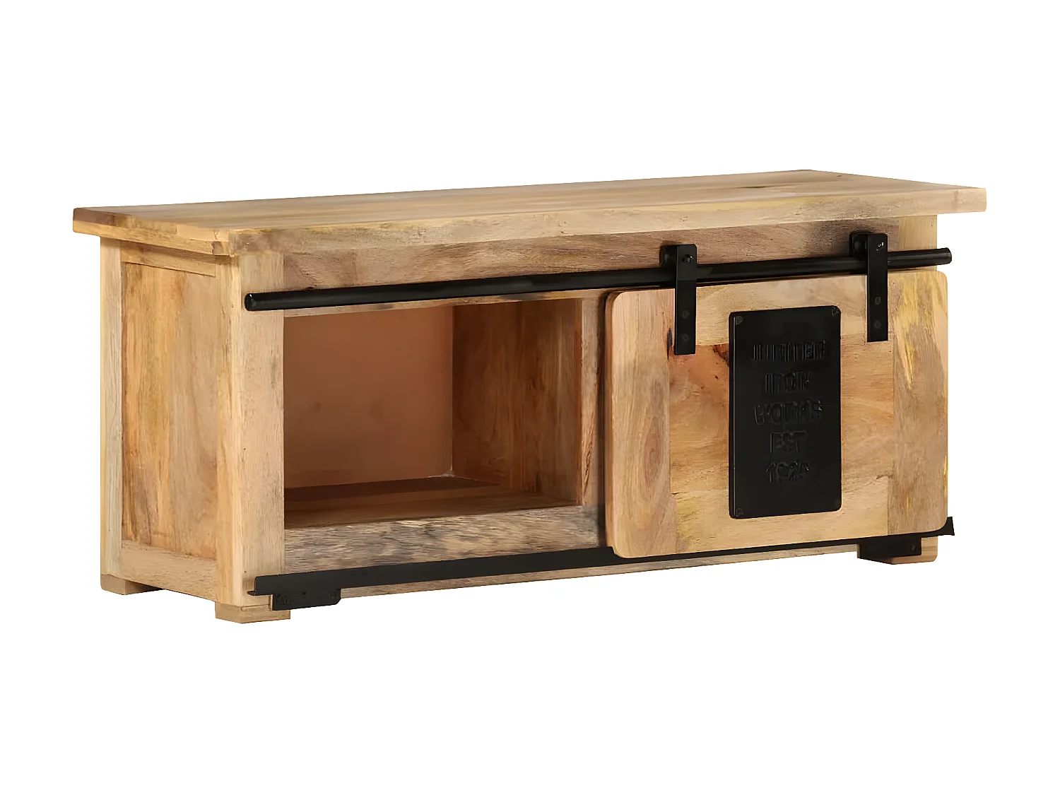 Móvel TV 90x35x40 cm Madeira maciça de mangueira