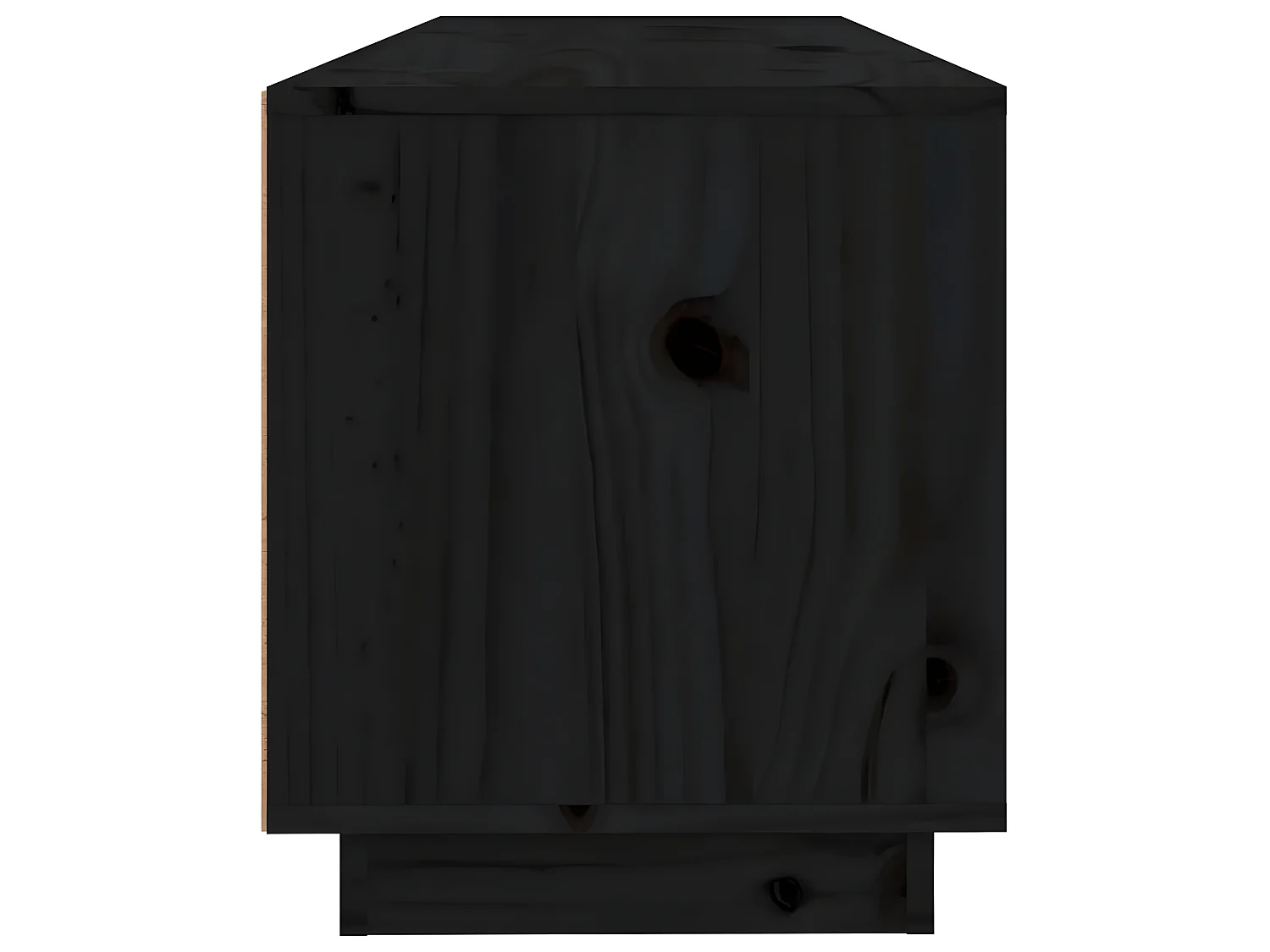 Zwart TV-meubel 100x34x40 cm Massief grenenhout