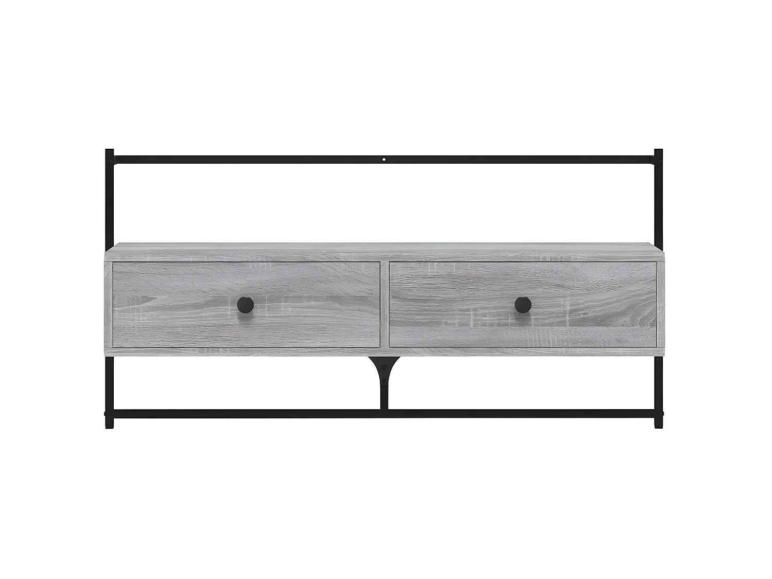 Mueble TV de pared gris Sonoma de madera contrachapada 100,5x30x51 cm