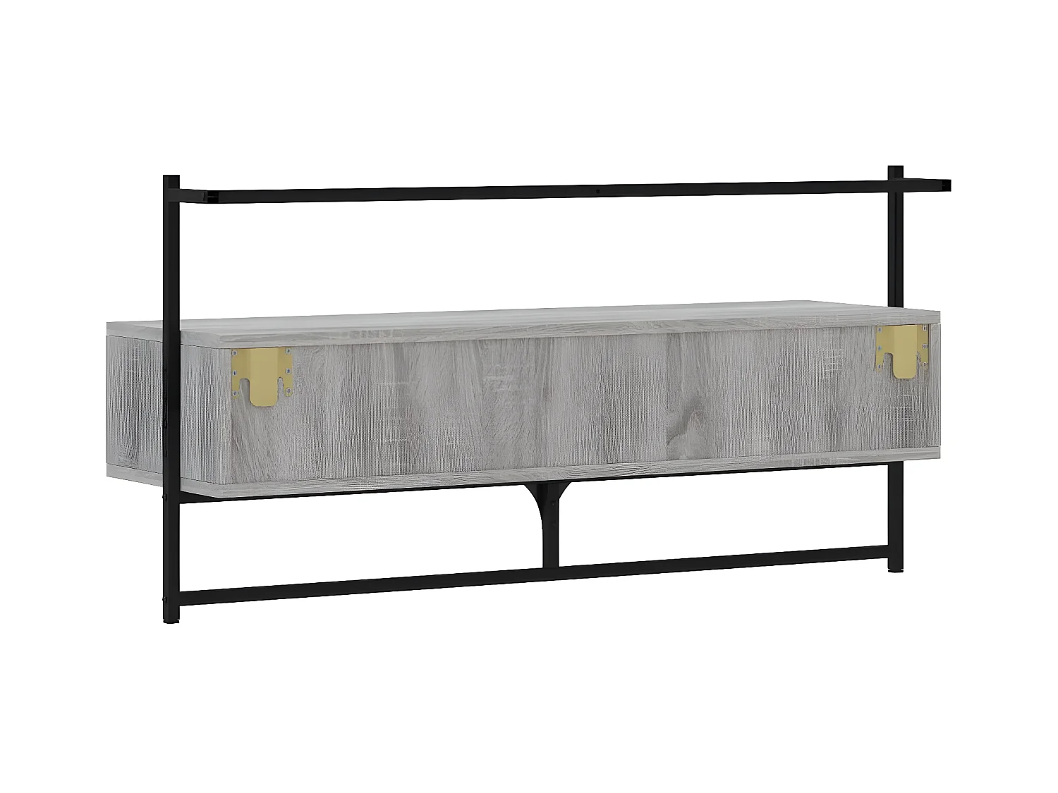 Meuble TV mural sonoma gris 100,5x30x51 cm bois d'ingénierie