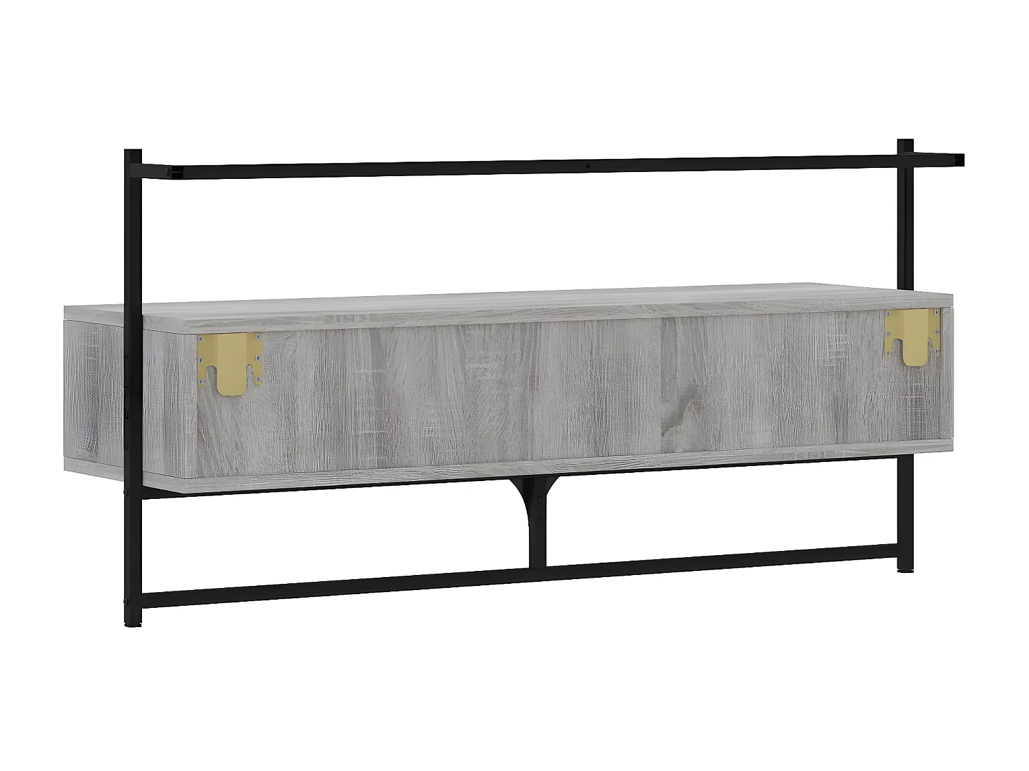 Meuble TV mural sonoma gris 100,5x30x51 cm bois d'ingénierie