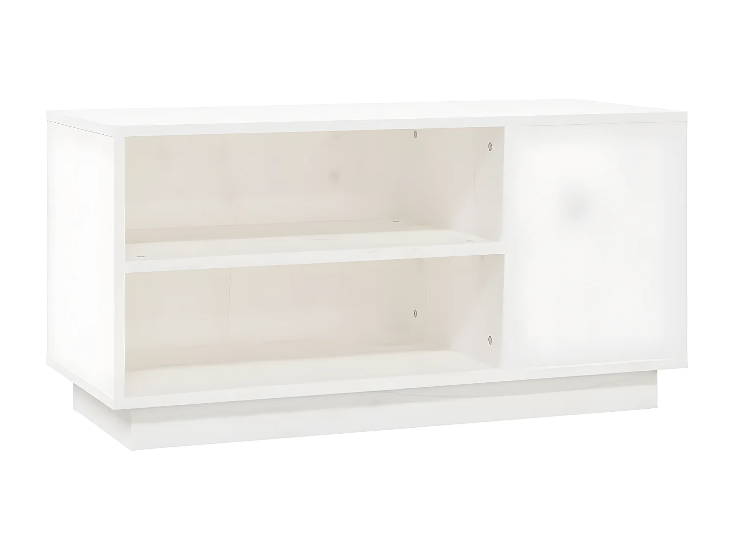 Móvel de TV branco 80x35x40,5 cm Madeira maciça de pinho