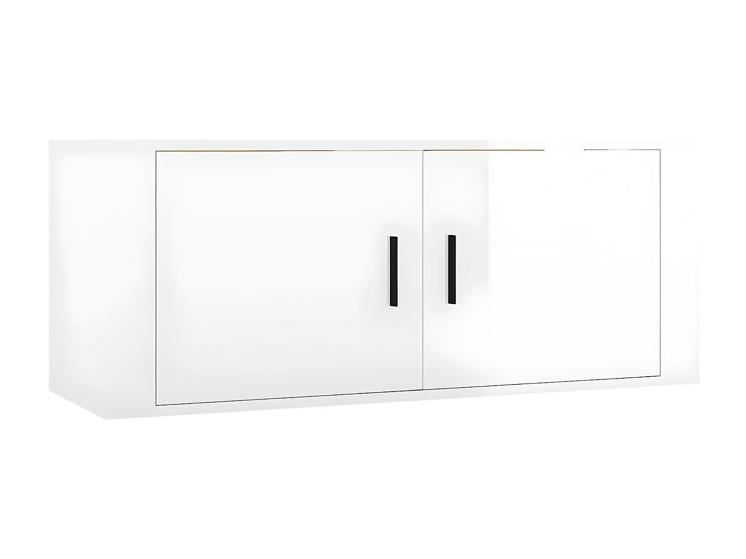 Ensemble de meubles TV 4 pcs Blanc brillant Bois d'ingénierie