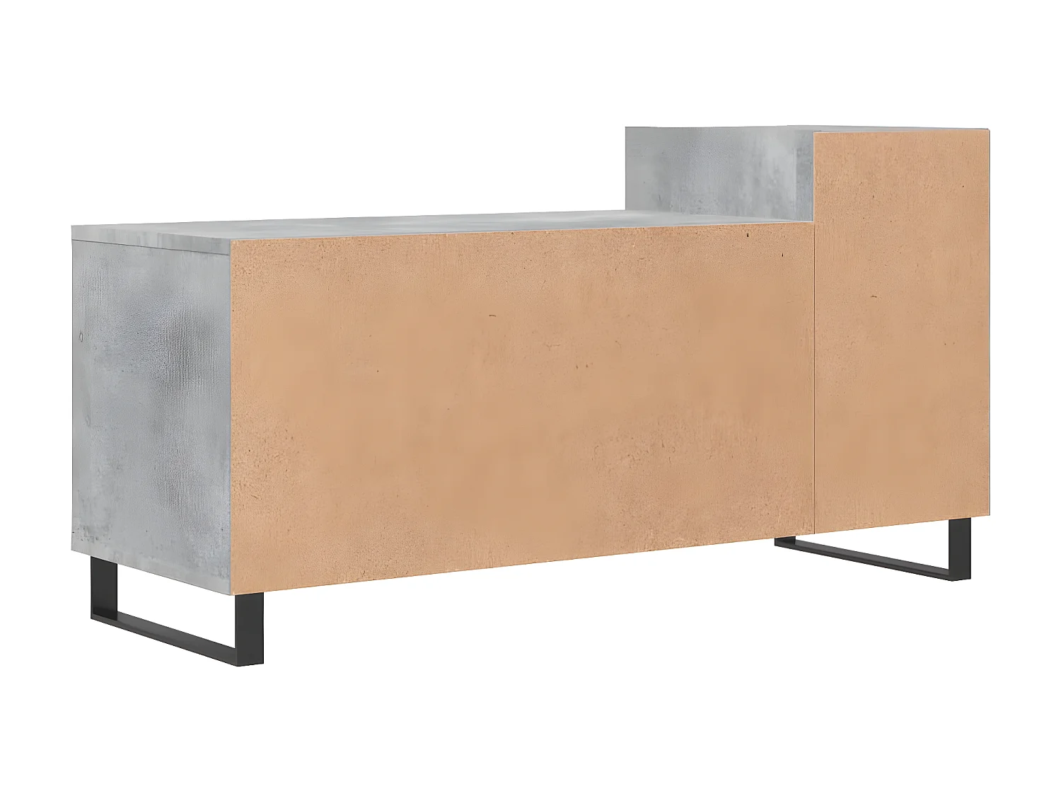 Móvel tv concreto cinza 100x35x55 cm madeira trabalhada