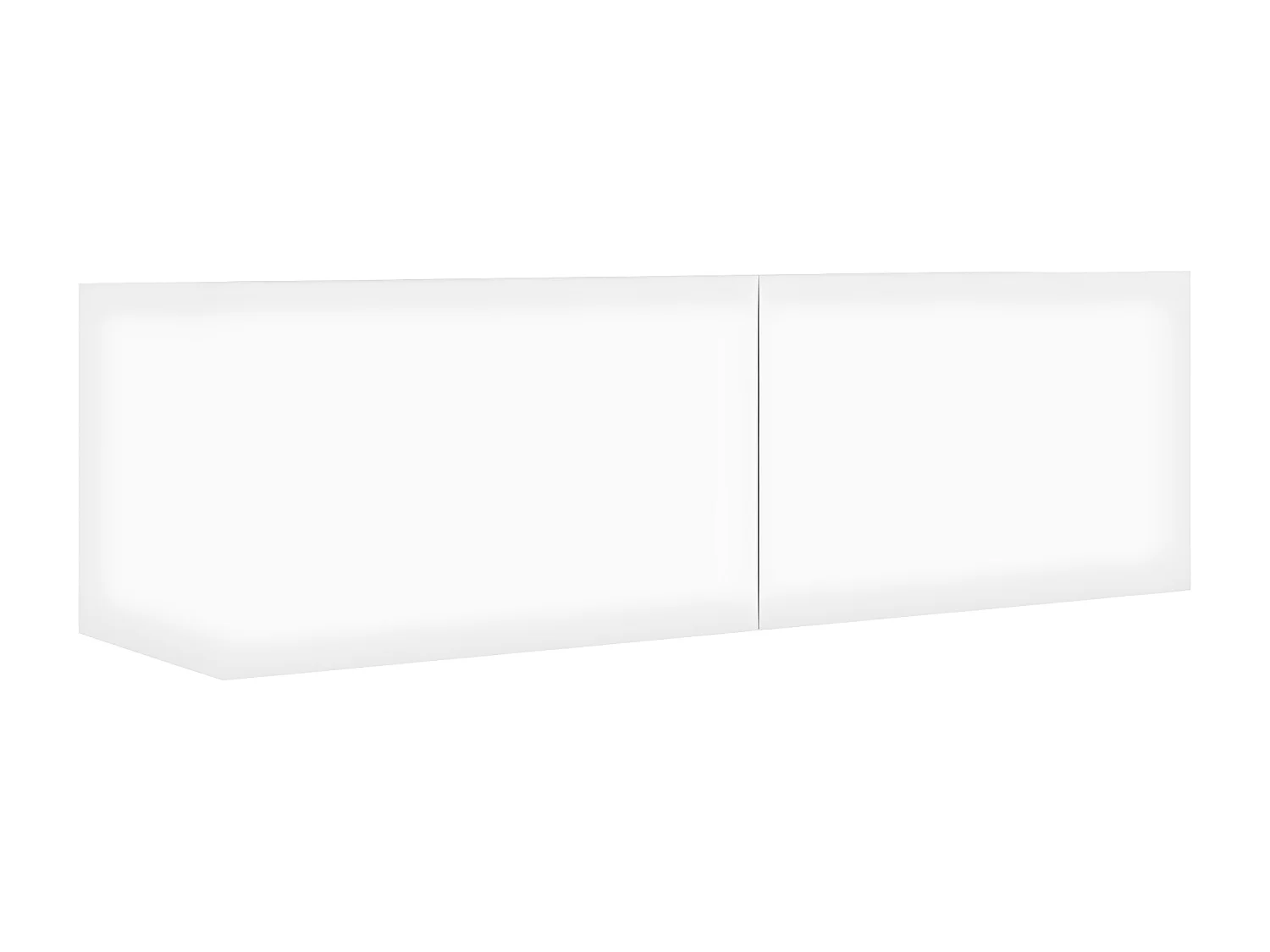 Ensemble de meuble TV 4 pcs Blanc Aggloméré