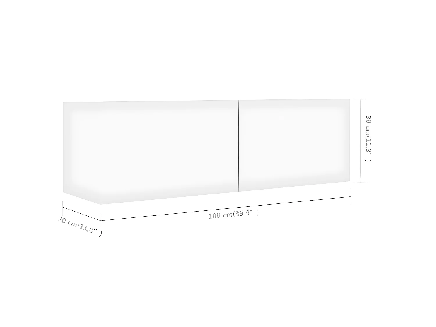Ensemble de meuble TV 4 pcs Blanc Aggloméré