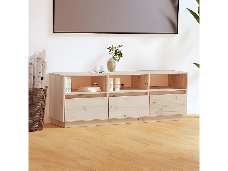 Meuble TV 140x37x50 cm Bois de pin massif