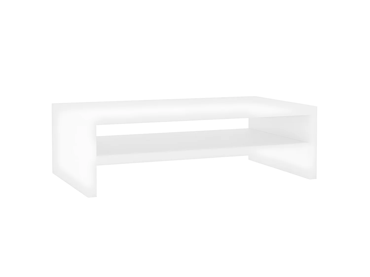Soporte para monitor Blanco 42 x 24 x 13 cm Madera contrachapada