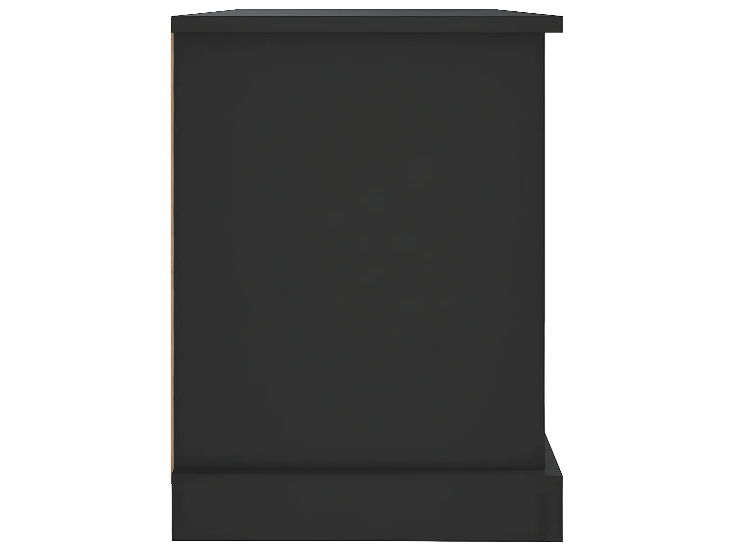 Meuble TV noir 73x35,5x47,5 cm bois d'ingénierie