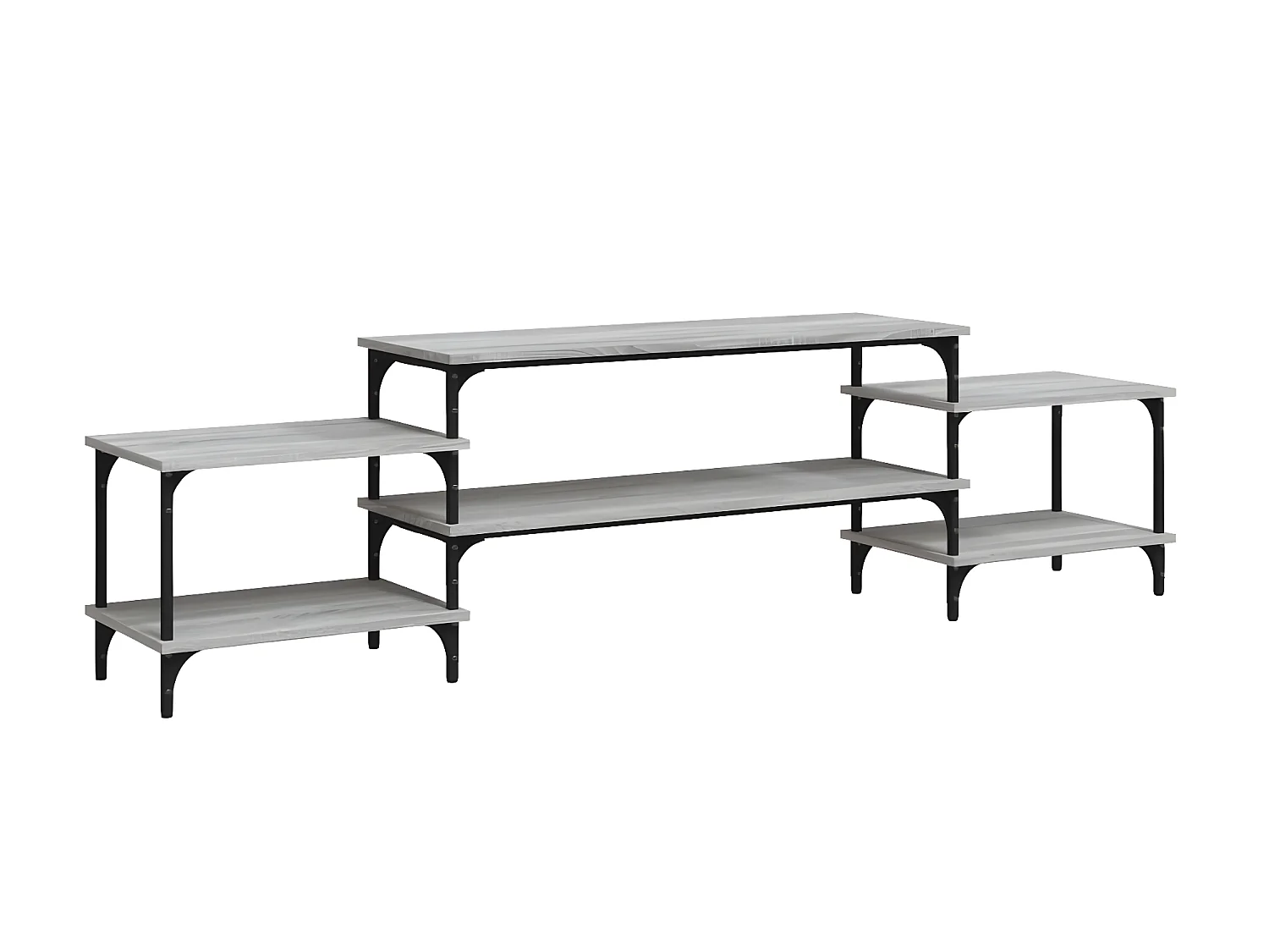 Mobile TV Sonoma grigio 197x35x52 cm MDF