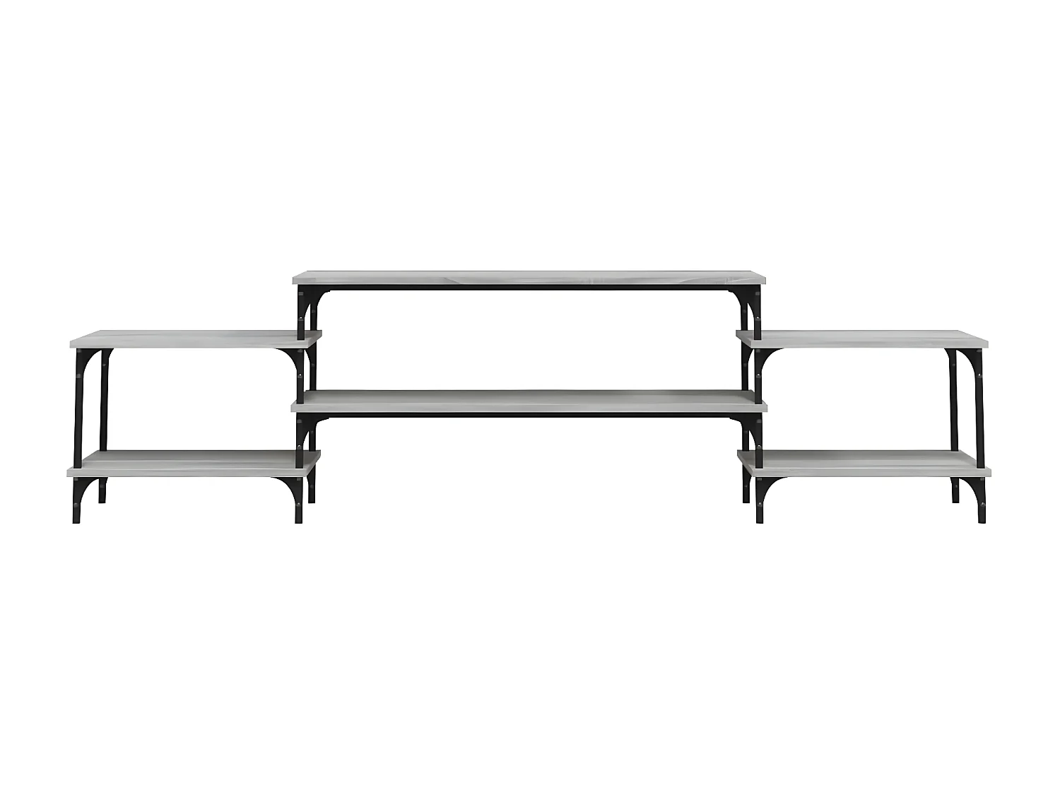 Meuble TV sonoma gris 197x35x52 cm Bois d'ingénierie