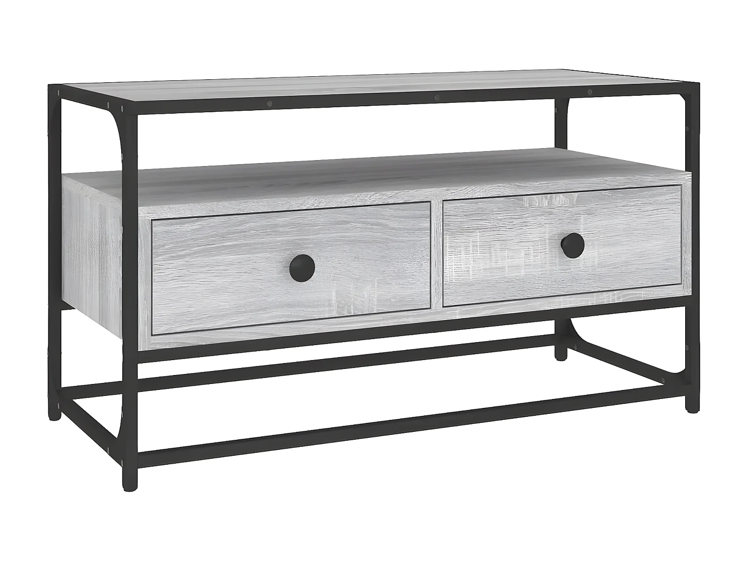 Meuble TV sonoma gris 80x35x45 cm bois d'ingénierie