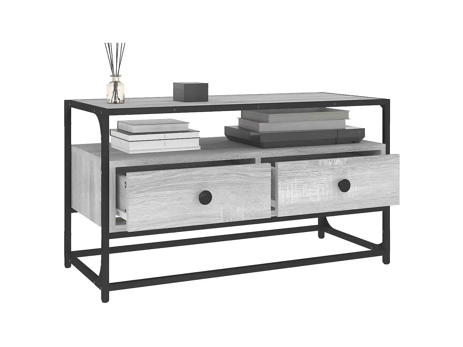 Meuble TV sonoma gris 80x35x45 cm bois d'ingénierie