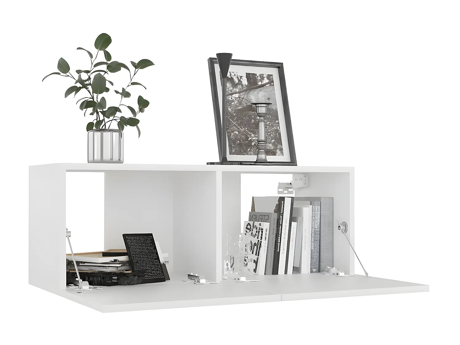 Mueble TV blanco 80x30x30 cm Madera contrachapada