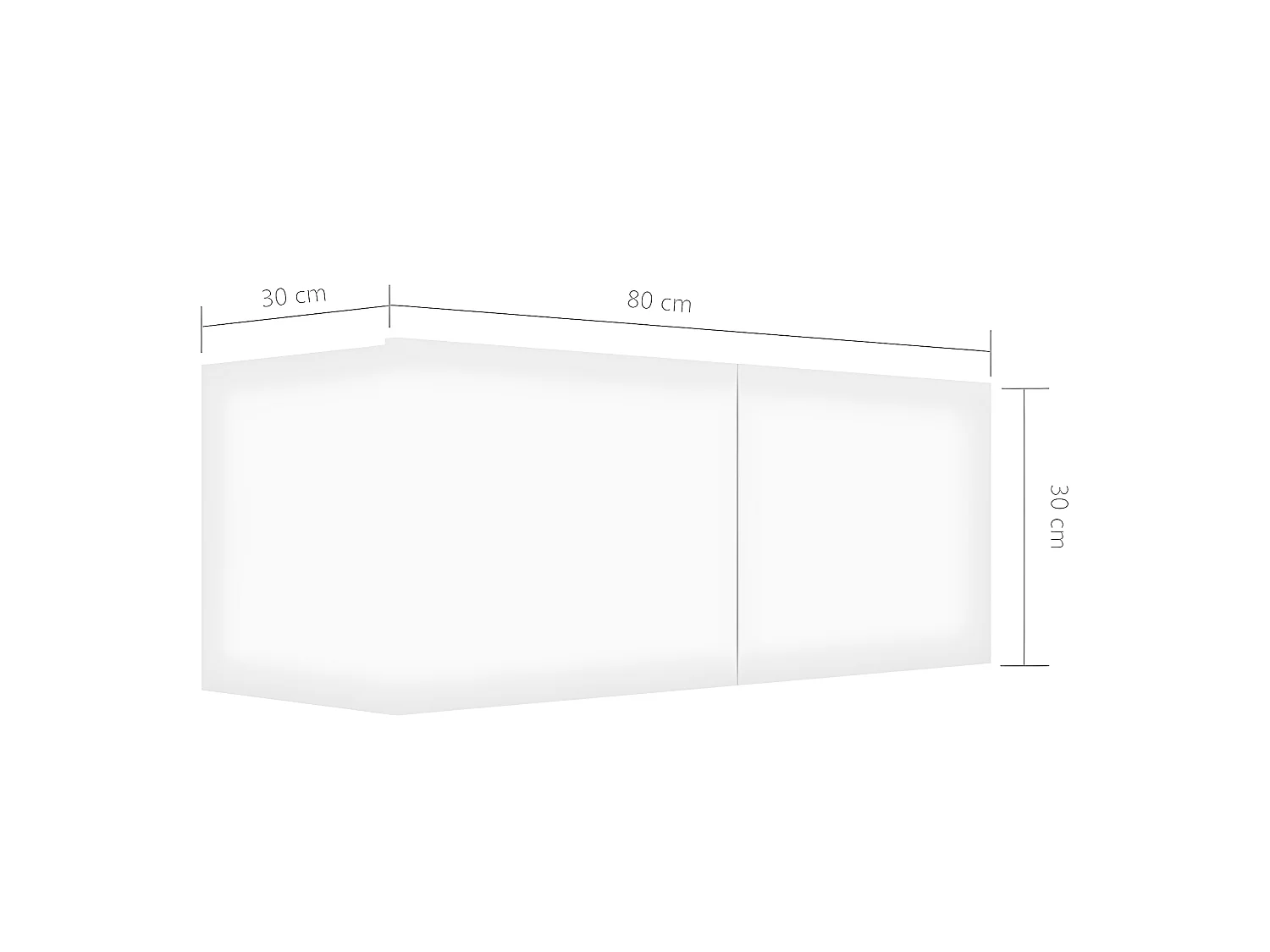 Mueble TV blanco 80x30x30 cm Madera contrachapada