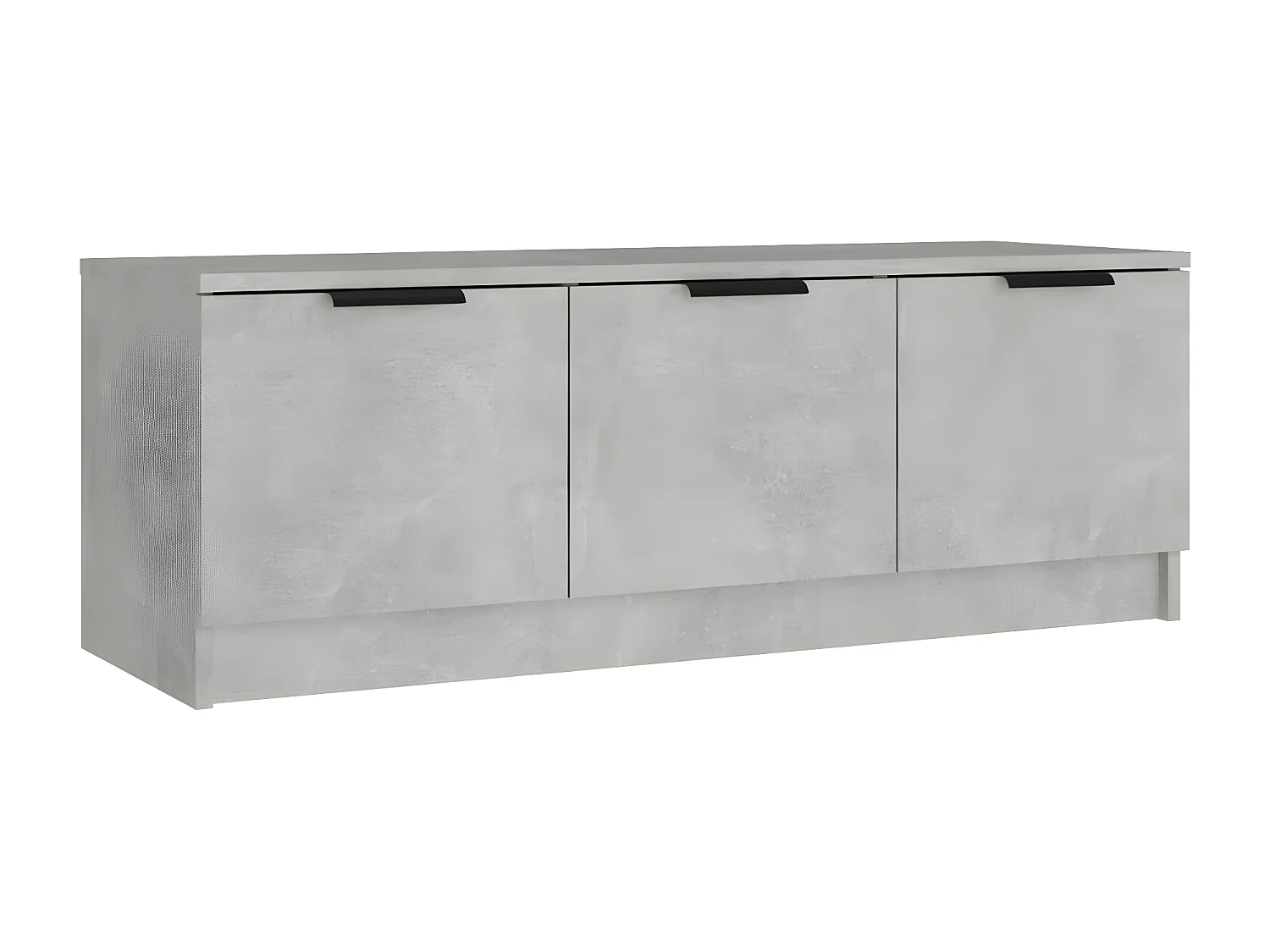 Meuble TV Gris béton 102x35x36,5 cm Bois d'ingénierie