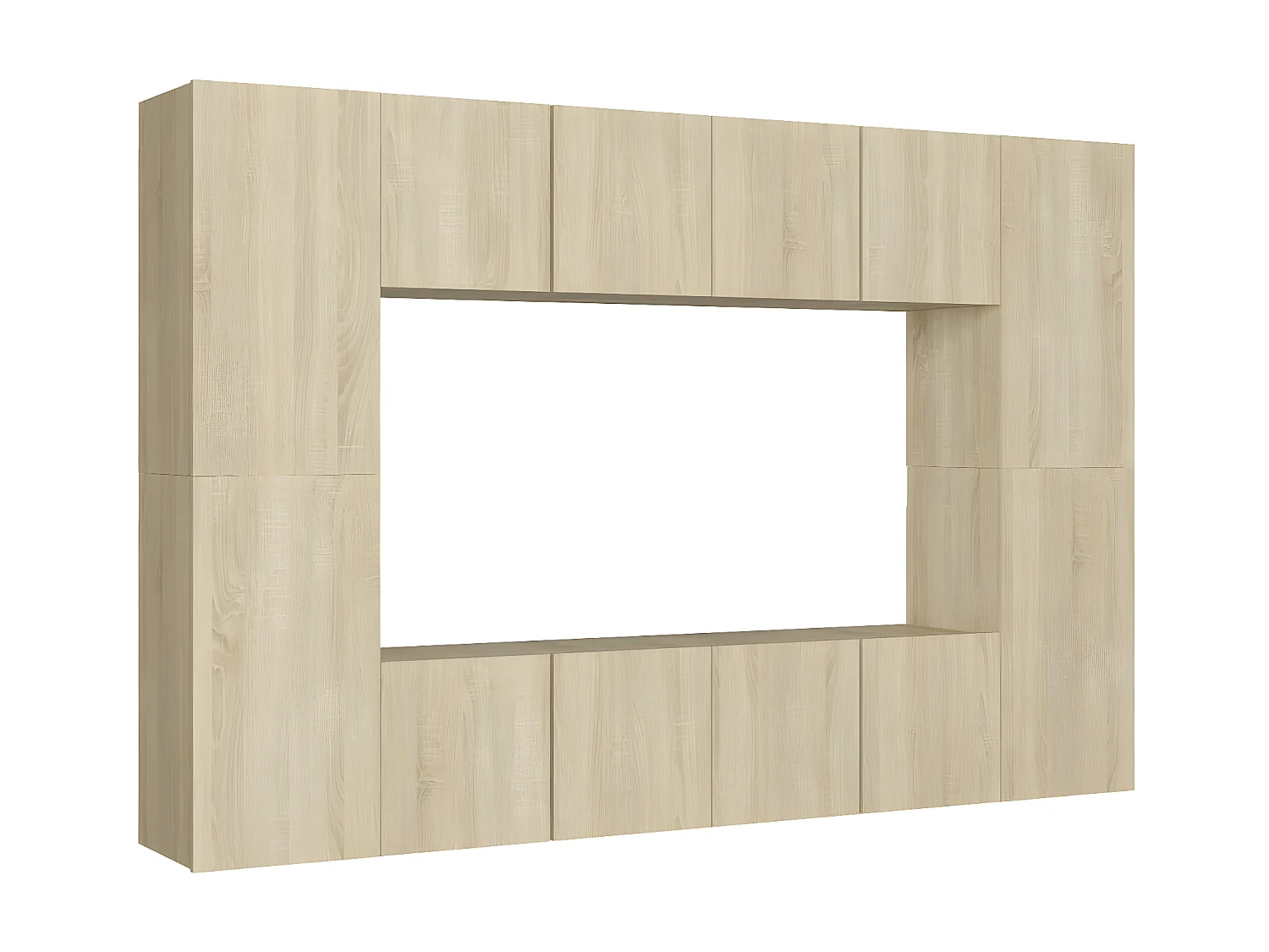 Ensemble de meubles TV 8 pcs Chêne sonoma Aggloméré