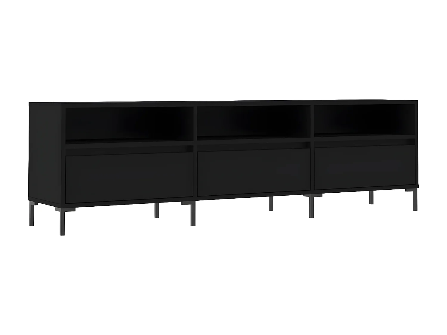 Zwart tv-meubel 150x30x44,5 cm samengesteld hout