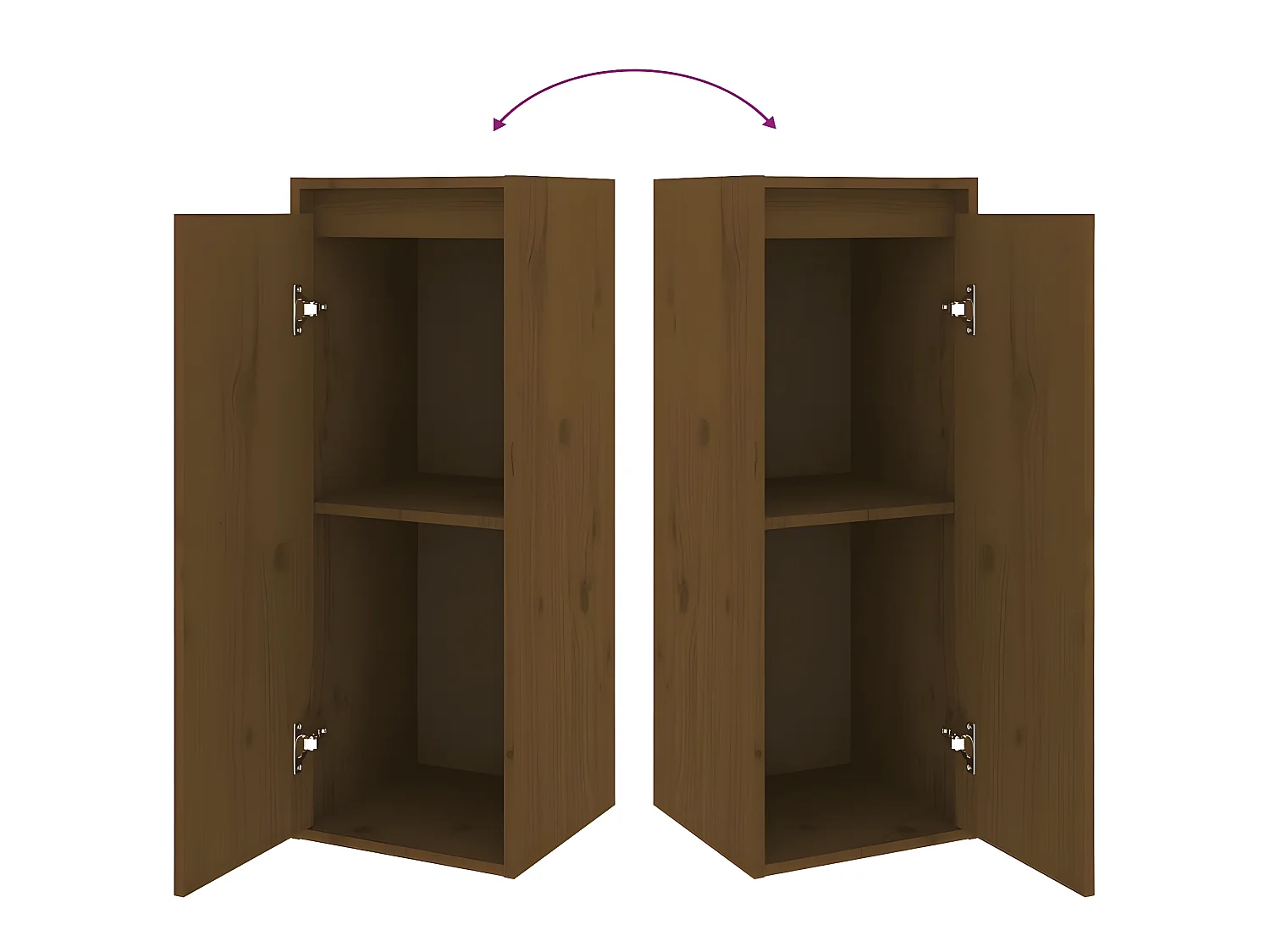 Meubles TV 6 pcs Marron miel Bois massif de pin