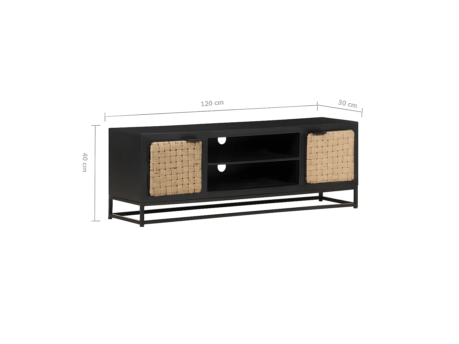 TV-meubel 120x30x40 cm Massief mangohout