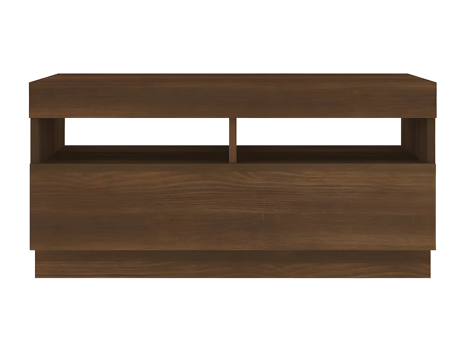Móvel de TV com luzes LED carvalho castanho 80x35x40 cm