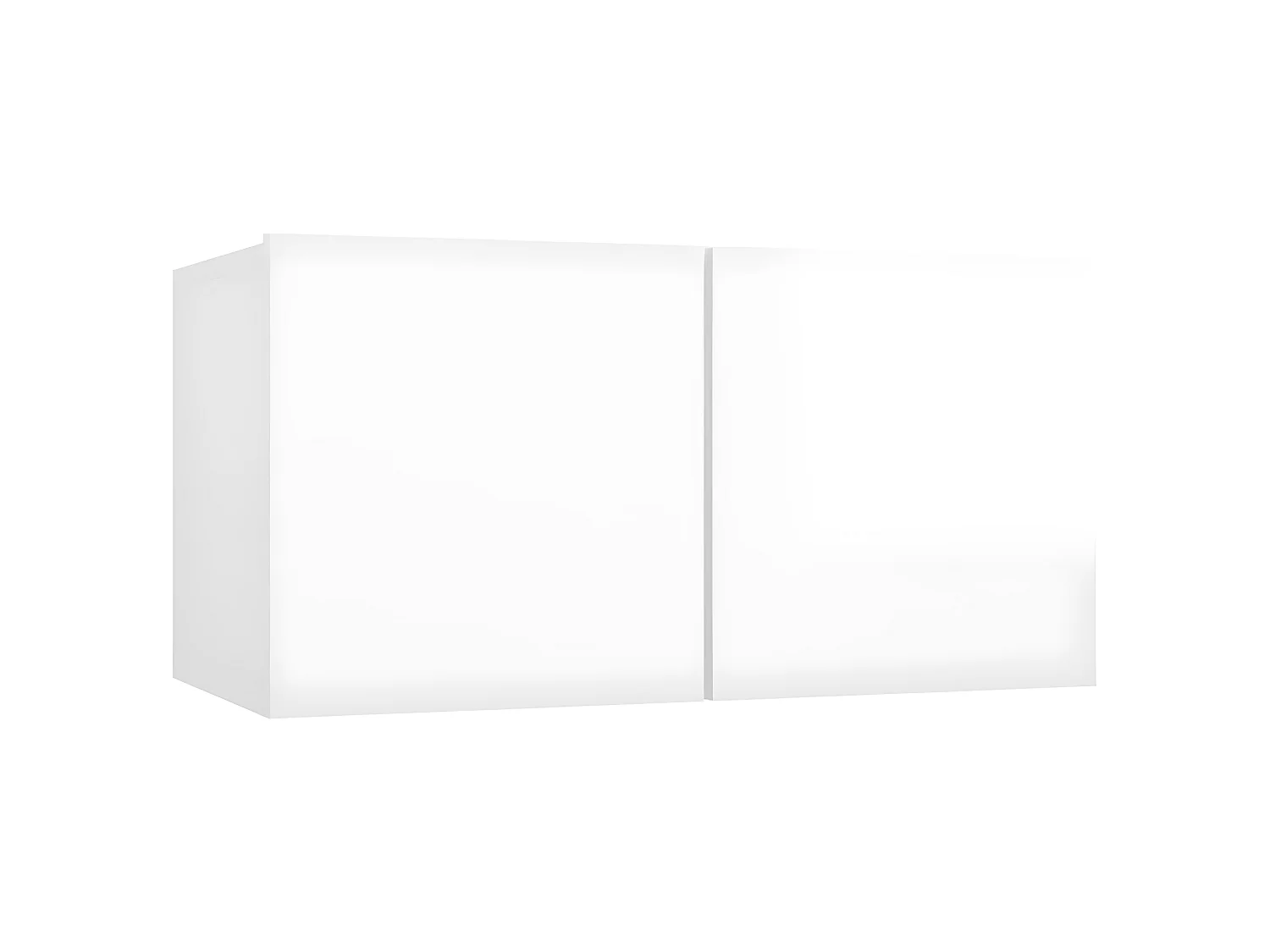 Meubles TV suspendus 2 pcs Blanc brillant 60x30x30 cm