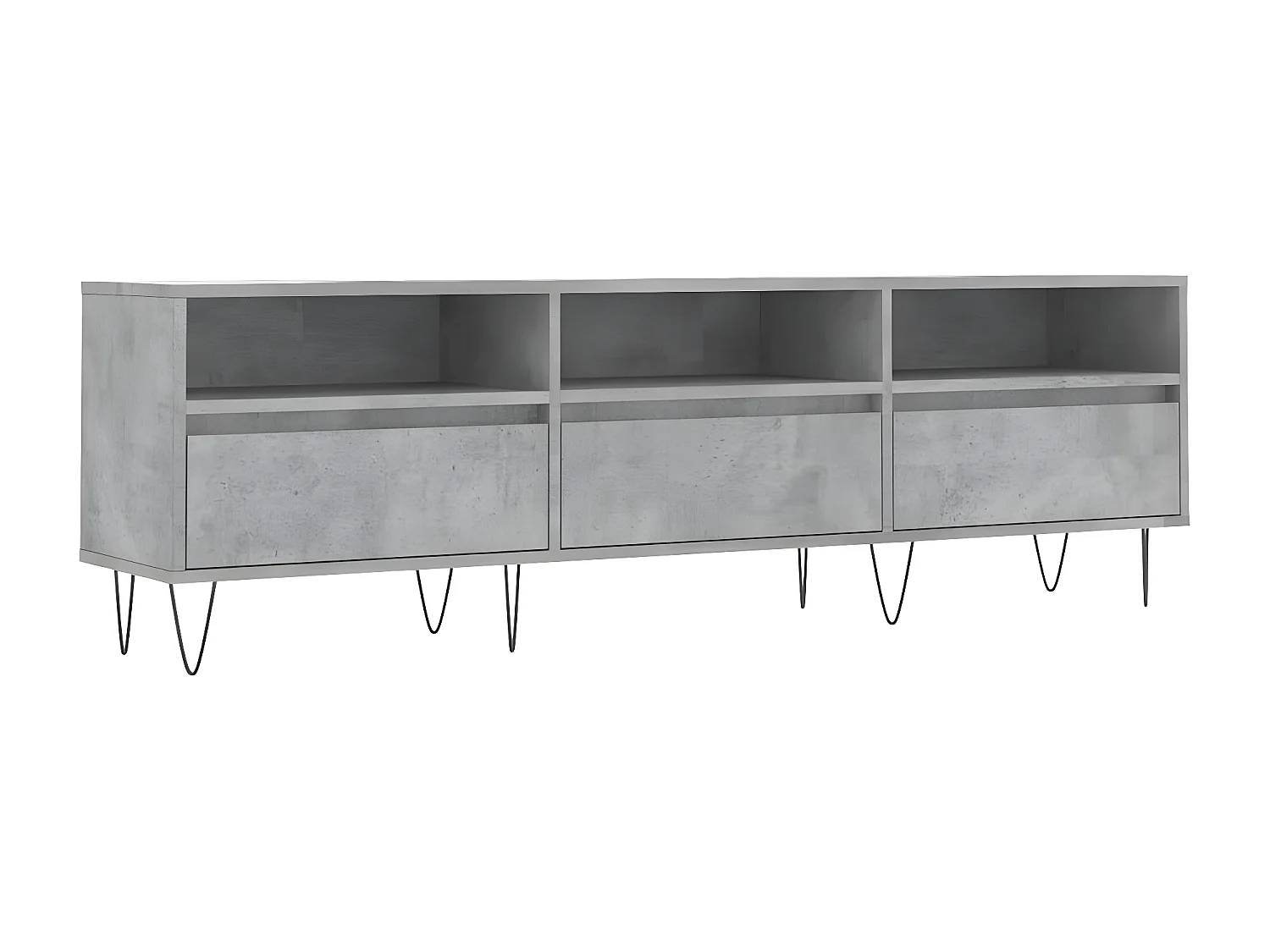 Mobile TV grigio cemento 150x30x44,5 cm in derivati del legno