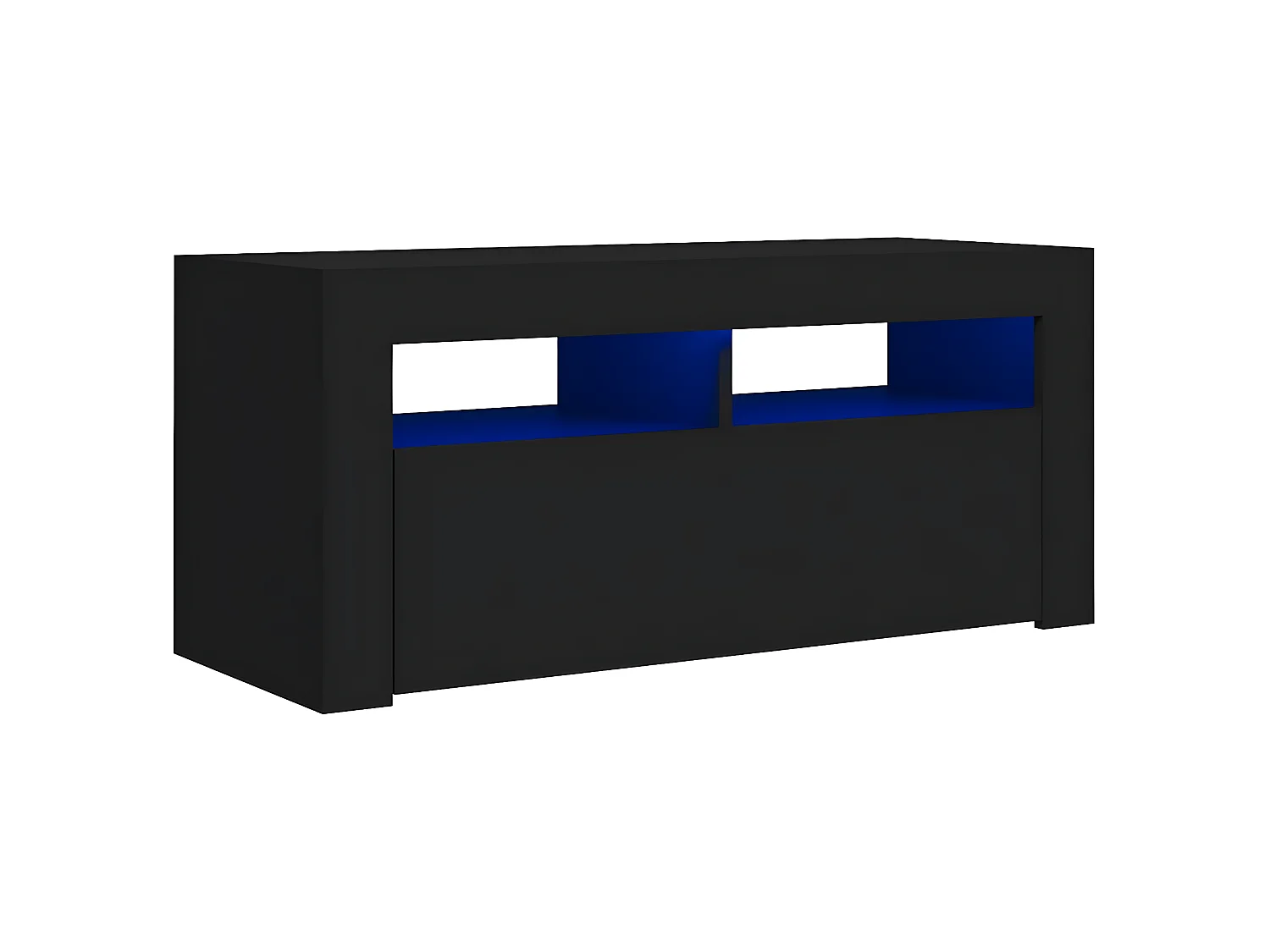 Meuble TV avec lumières LED noir 90x35x40 cm