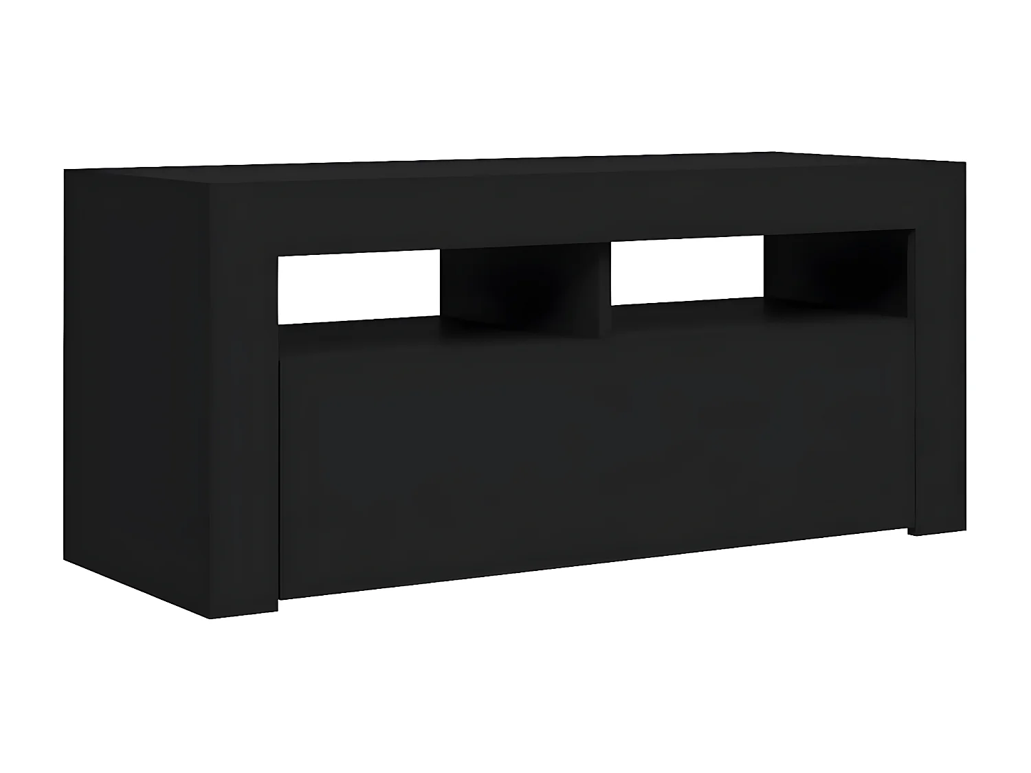 Meuble TV avec lumières LED noir 90x35x40 cm