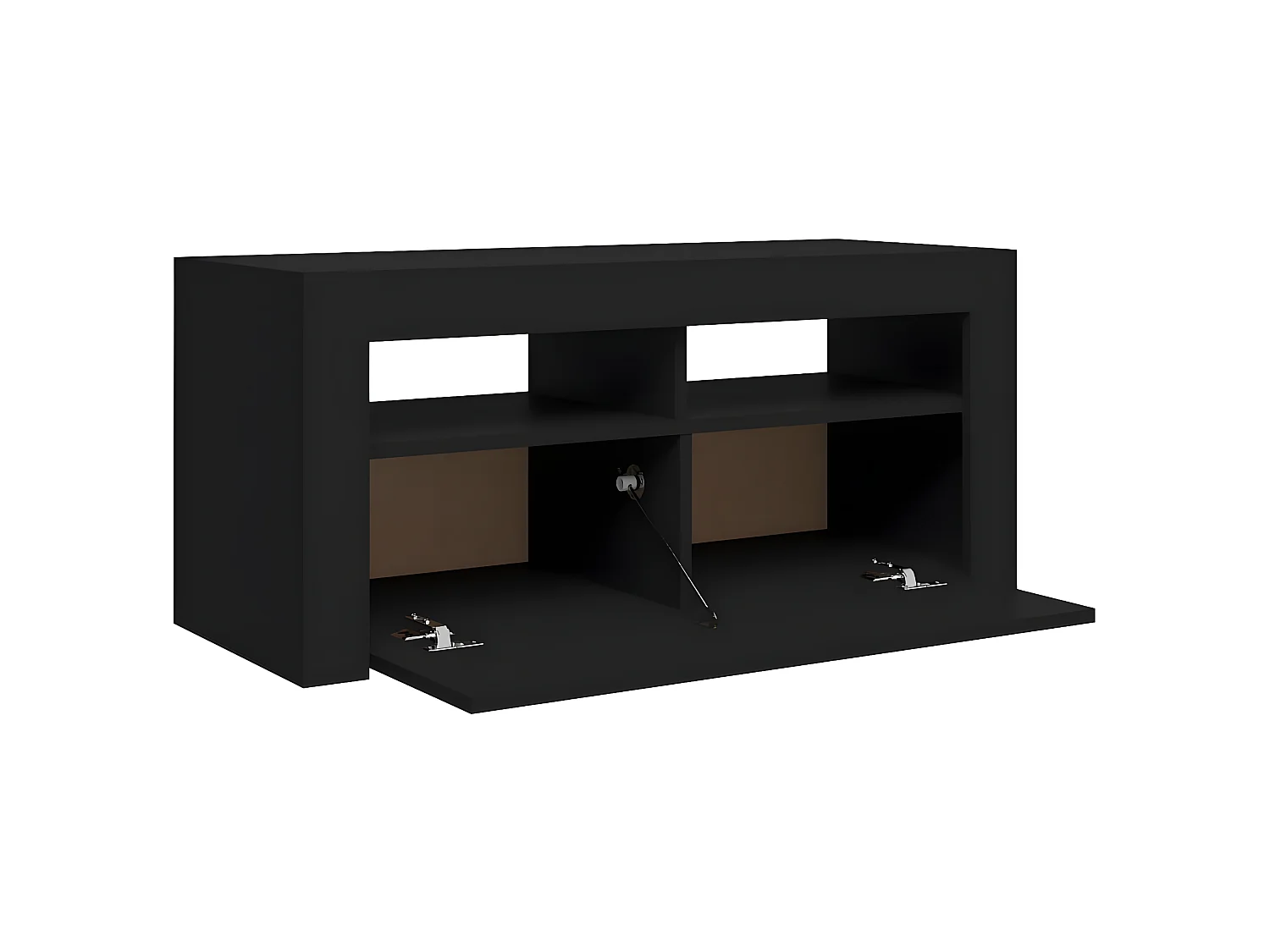 Meuble TV avec lumières LED noir 90x35x40 cm